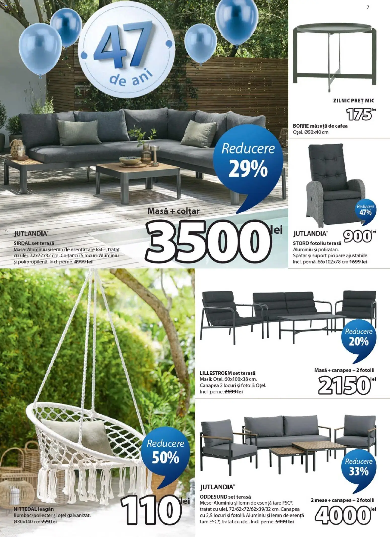 Noul catalog JYSK – valabil de la 25.03.2026 | Pagină: 7 | Produse: Fotoliu, Masă, Colțar, Măsuță de cafea