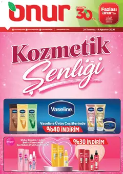 21 Temmuz 2026 tarihinden itibaren geçerli olan Onur Market kataloğu önizlemesi
