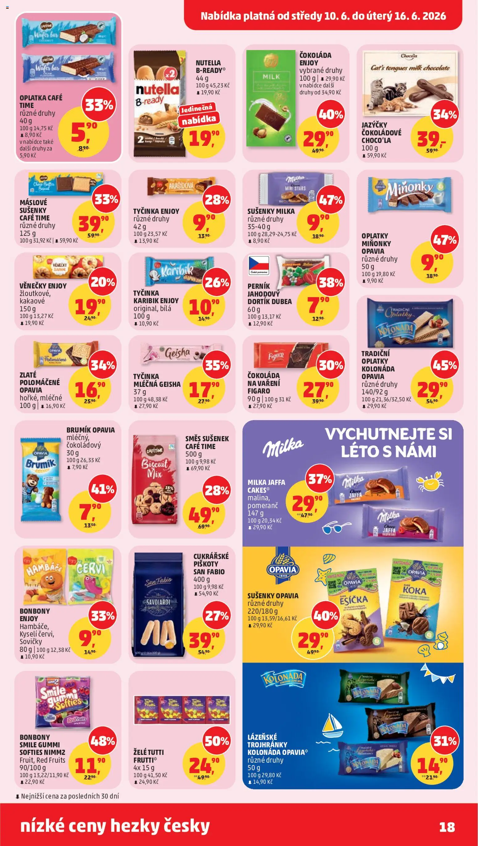 Penny Market leták od 10.06.2026 | Strana: 18 | Produkty: Máslové sušenky, Milka, Piškoty, Milk chocolate