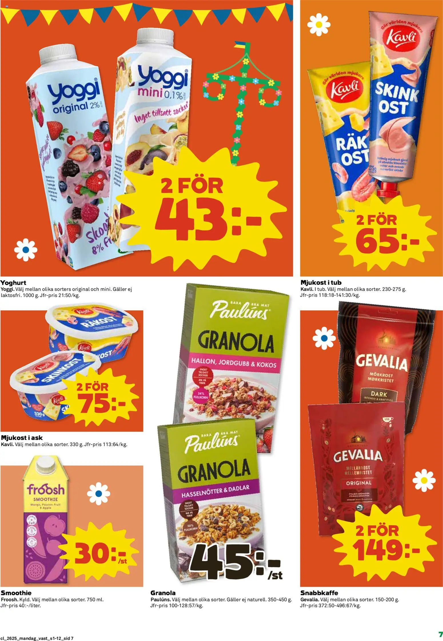 Coop reklamblad aktuell från 15.06.2026 | Sida: 7 | Produkter: Galler, Yoghurt, Granola, Yoggi