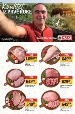 Maxi katalog - pregled Maxi kataloga - važi od 13.08.2026 | Strana: 7 | Proizvode: Jagnjeće meso, Meso, Vrat, Svinjski but