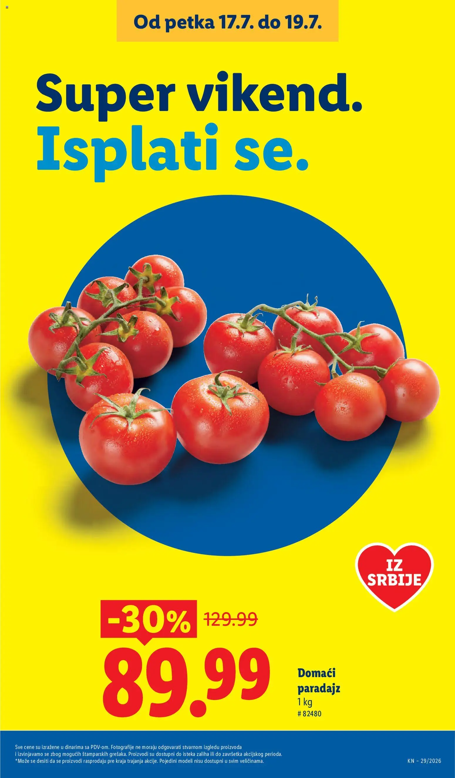 Lidl katalog - važi od 16.07.2026 | Strana: 22 | Proizvode: Paradajz