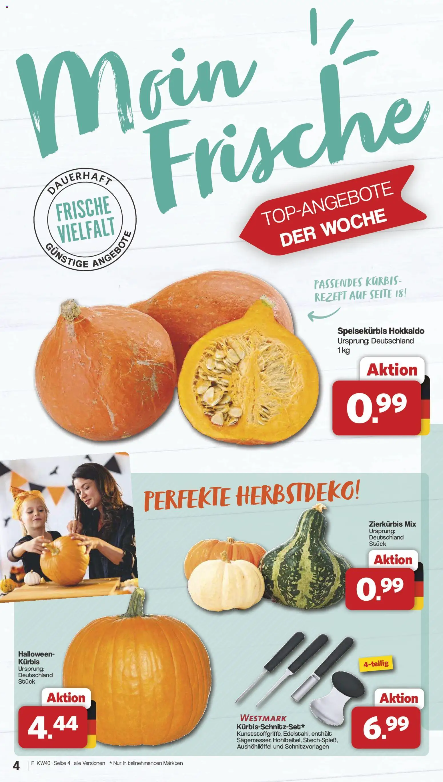 Famila Nordwest Prospekt – gültig ab 28.09.2026 | Seite: 4 | Produkte: Kürbis