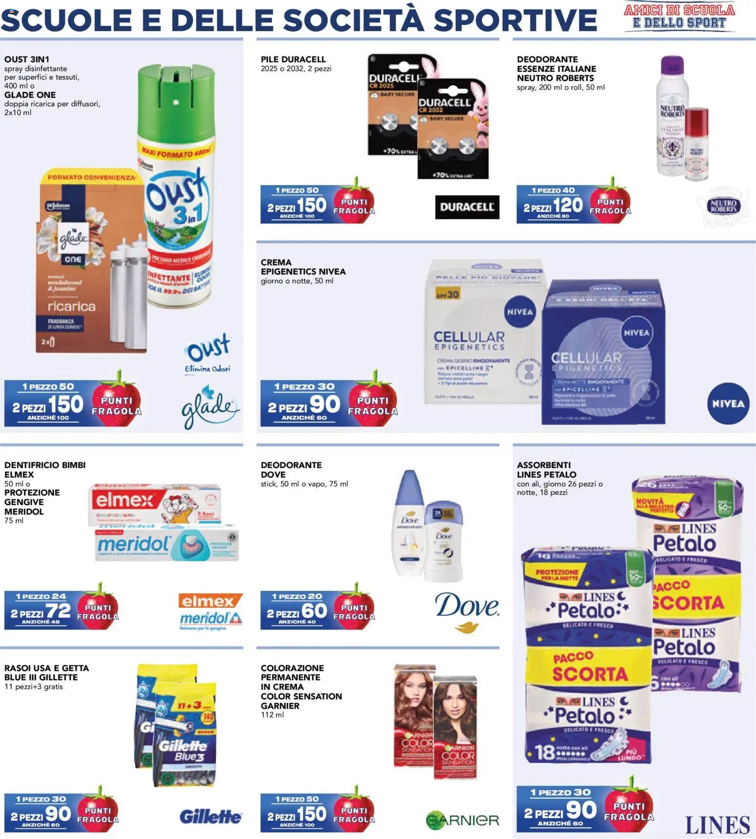 Volantino Esselunga S del 24/09/2026 | Pagina: 11 | Prodotti: Pile, Spray disinfettante, Deodorante, Assorbenti