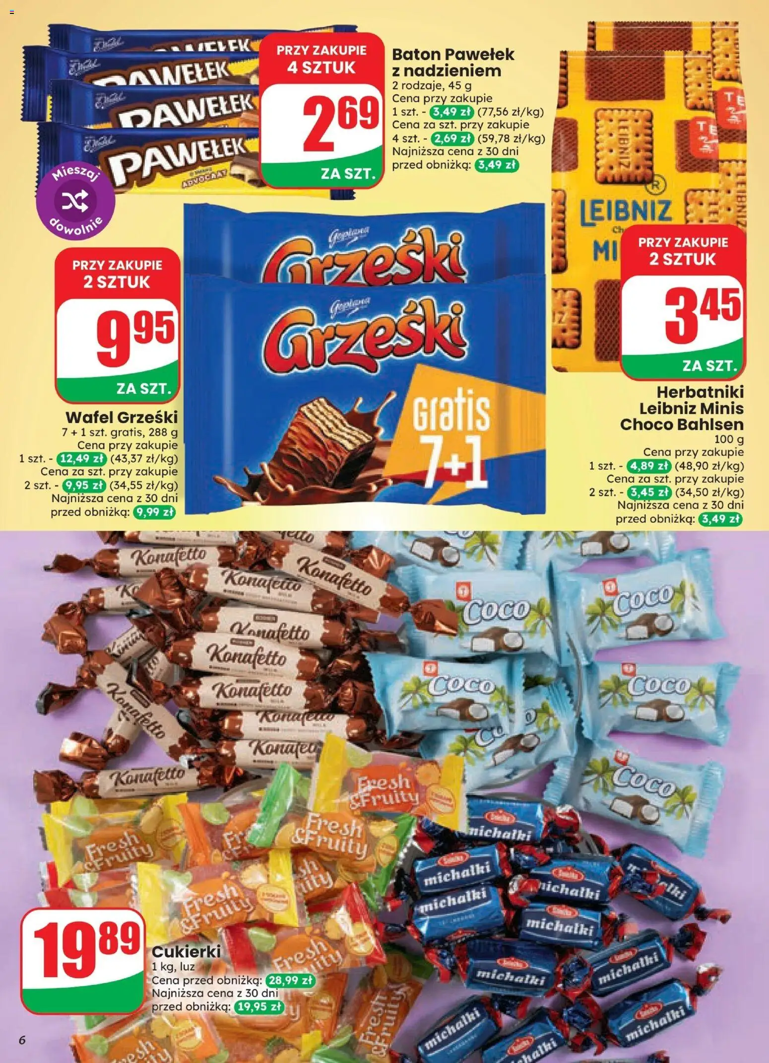 Dino gazetka od 07.10.2026 | Strona: 6 | Produkty: Herbatniki, Baton, Cukierki
