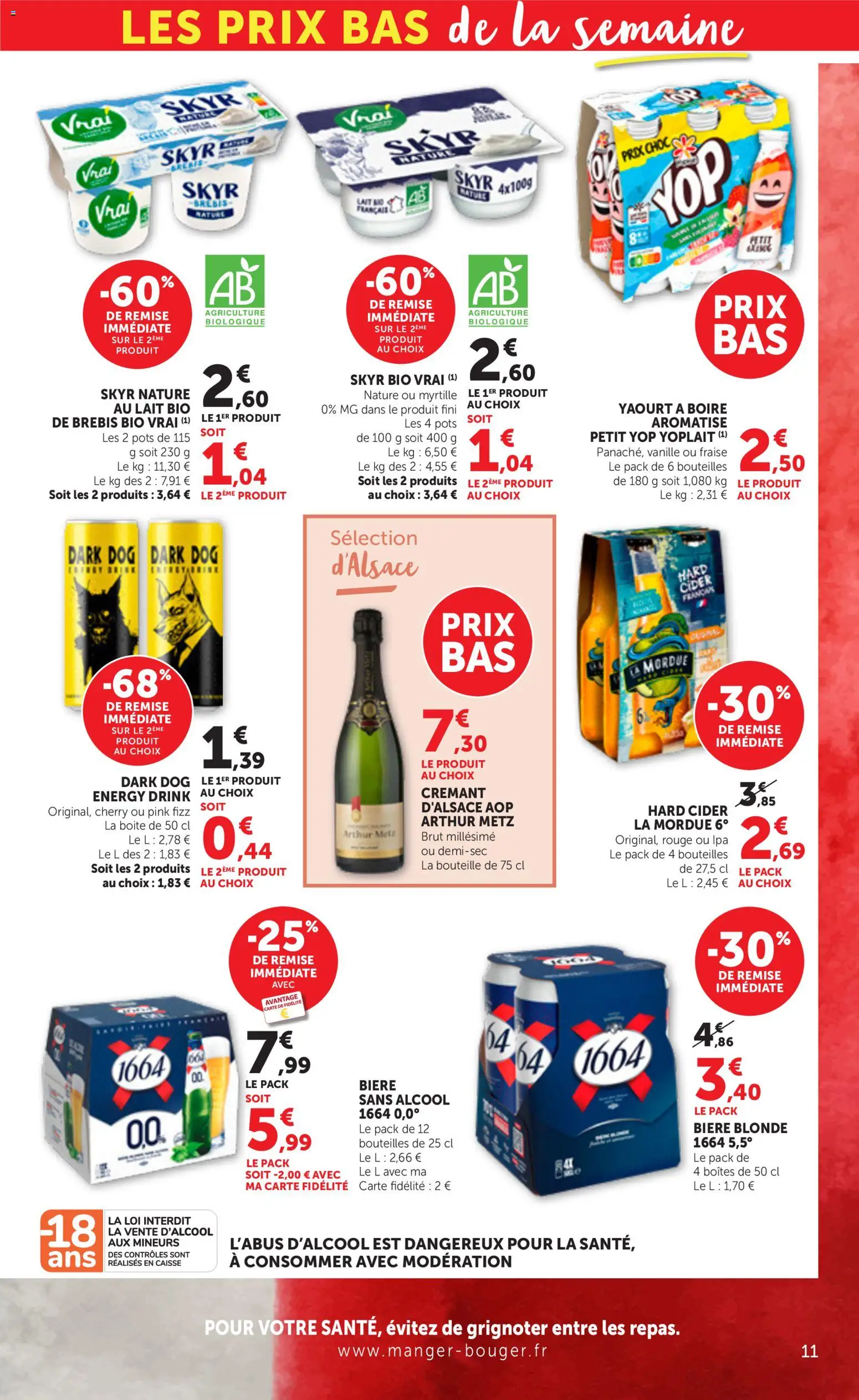 {H1} | Page: 11 | Produits: Fraise, Crémant, Bière, Skyr