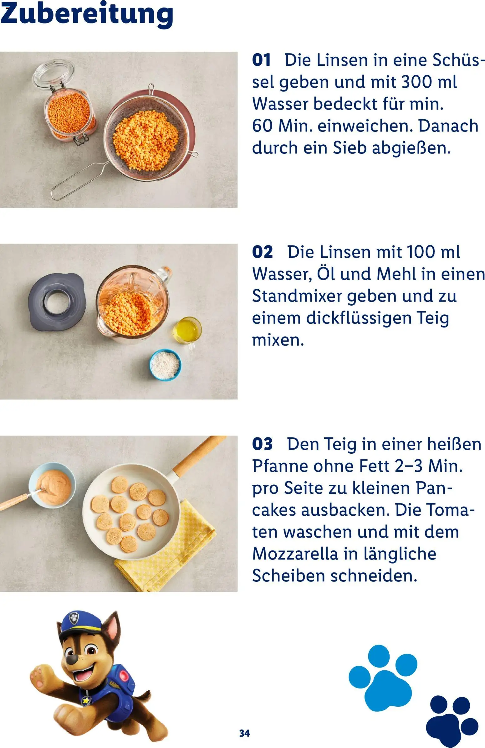 Lidl Německo leták - Paw Patrol od 20.07.2026 | Strana: 34 | Produkty: Mozzarella