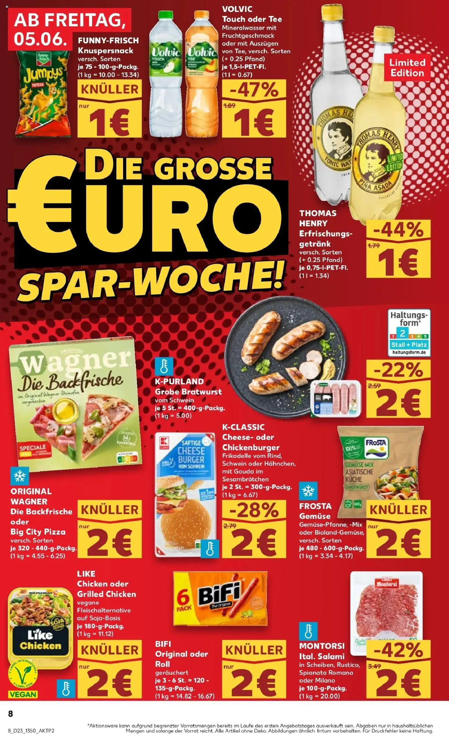 Kaufland Prospekt Arnsberg – gültig ab 01.06.2026 | Seite: 15 | Produkte: Bratwurst, Burger, Volvic touch, Volvic