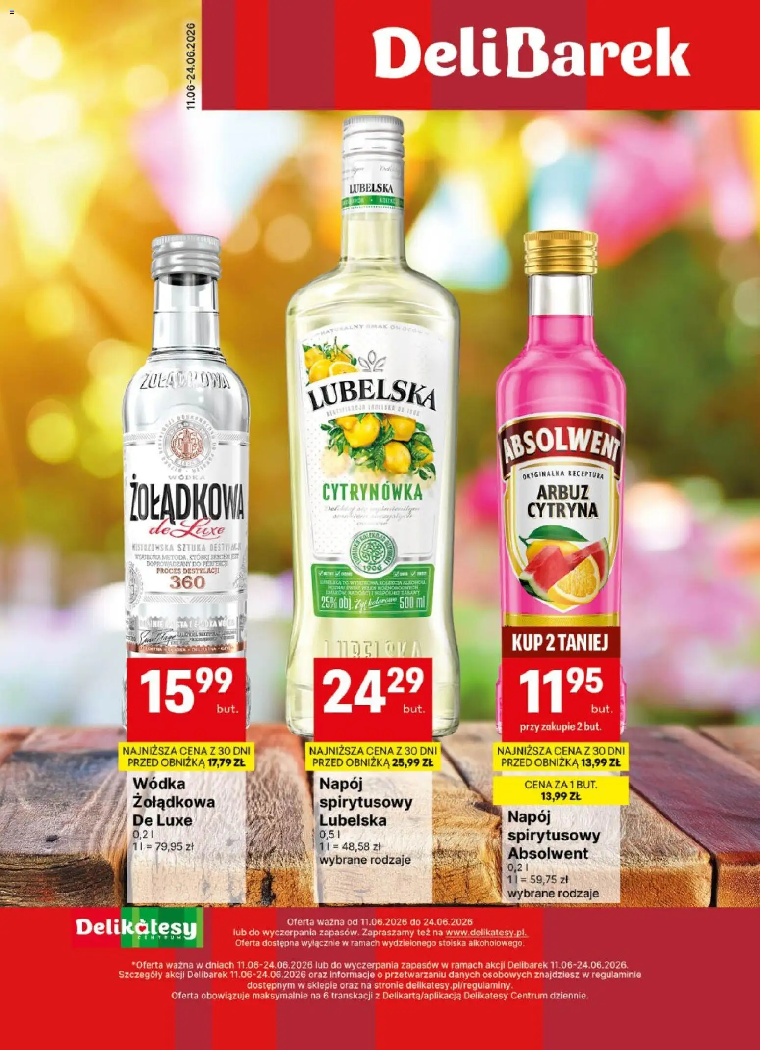 Delikatesy Centrum gazetka - DeliBarek od 11.06.2026 | Strona: 1 | Produkty: Cytryna, Arbuz, Delikatesy, Wódka