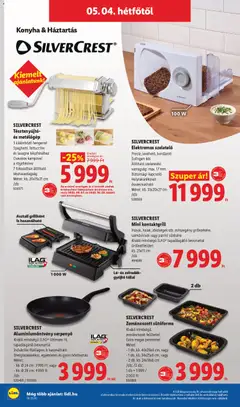 SILVERCREST Mini kontaktgrill, Húsok, halak, zöldségek stb. zsírszegény grillezésére, szendvicsek vagy panini sütésére Kiváló minőségű ILAG® tapadásgátló bevonattal Grillezőfelület: kb. 23x15 cm /db - amely érvényes a következő dátumtól: 30.04.2026 | Oldal: 50 | Termékek: Kontaktgrill, Sütőforma, Szeletelő, Lasagne