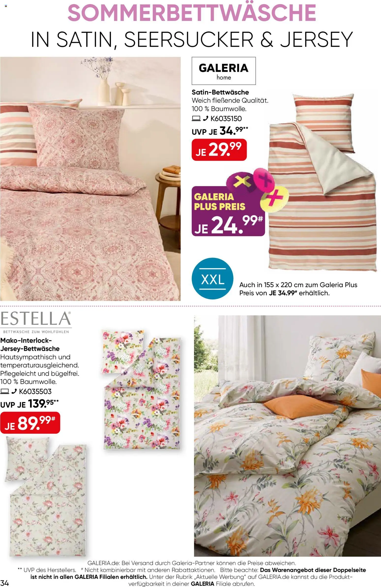Galeria Karstadt Kaufhof Prospekt – gültig ab 27.05.2026 | Seite: 34 | Produkte: Bettwäsche