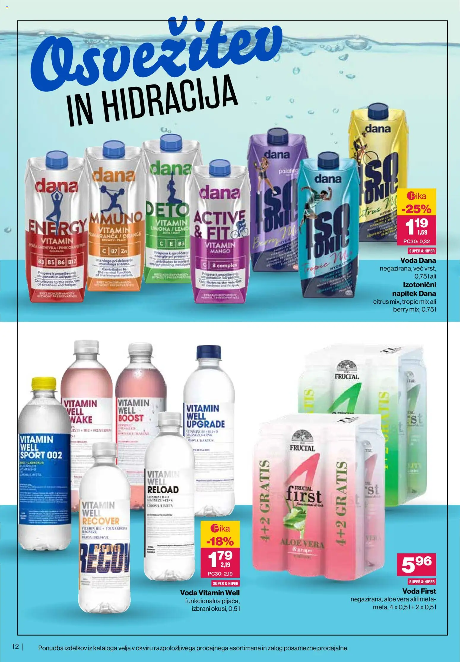 Novi Mercator katalog ponudbe – veljaven od 27.05.2026 | Stran: 12 | Izdelki: Limeta, Voda, Mango