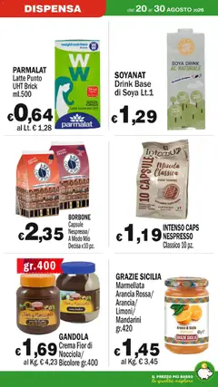 Anteprima del volantino Primo Prezzo volantino valido a partire dal 20/08/2026 | Pagina: 5 | Prodotti: Caffè, Nocciole, Arancia, Borbone