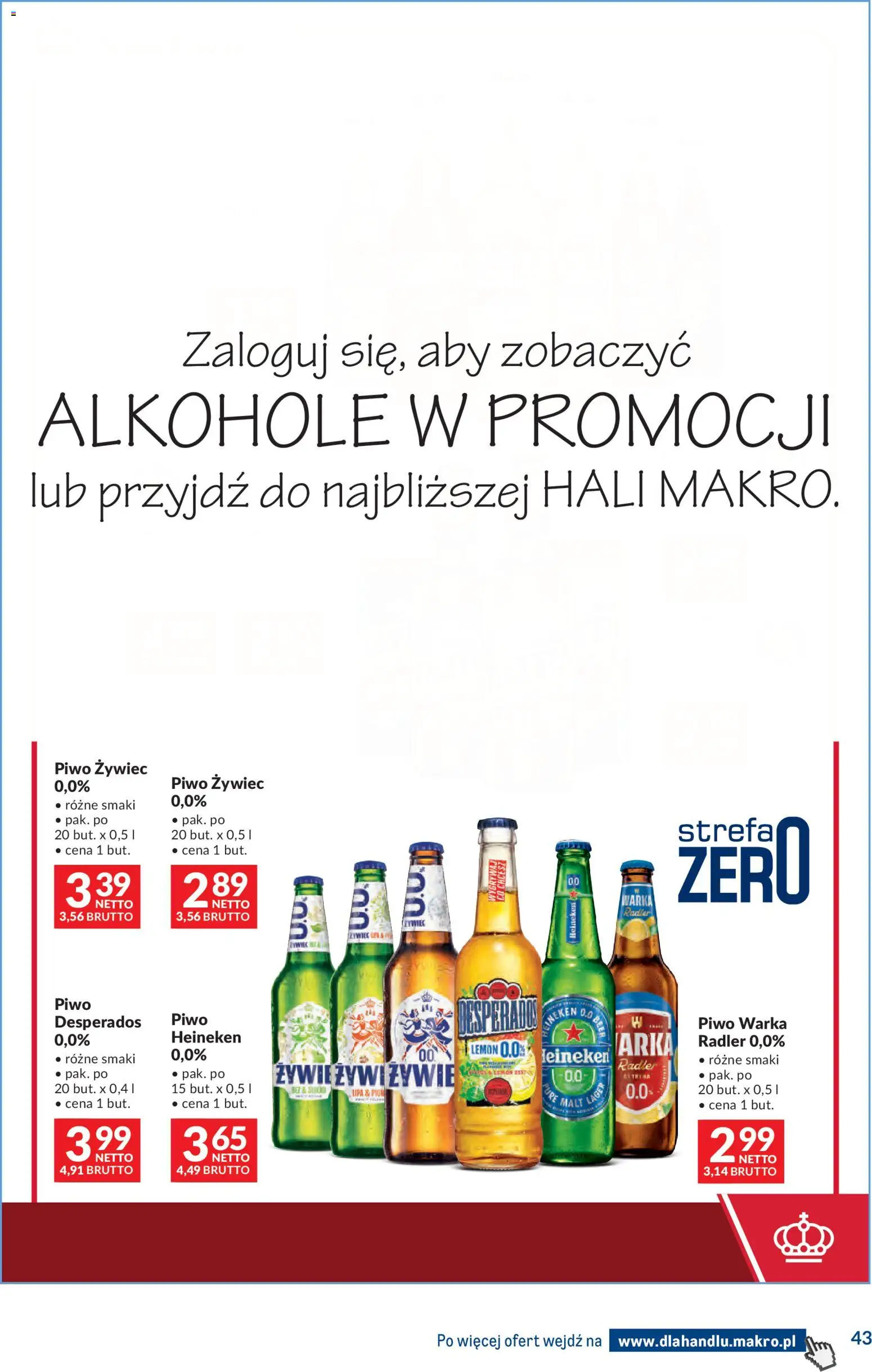 Makro gazetka - Dystrybucja do sklepów od 09.06.2026 | Strona: 43 | Produkty: Piwo Desperados, Warka, Piwo, Heineken