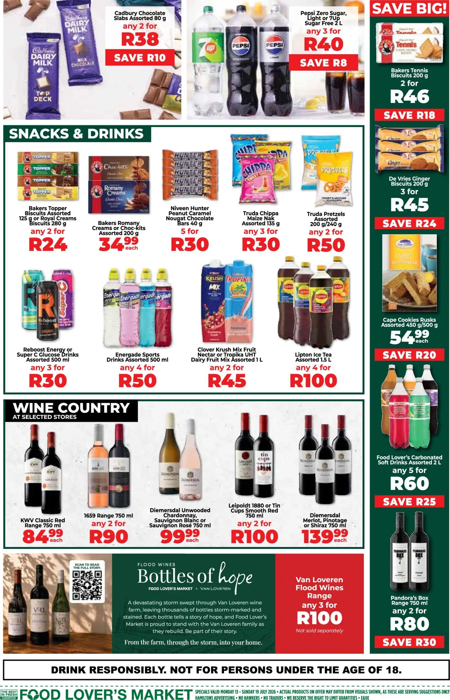 New Food Lover's Market catalogue – valid from 13/07/2026 | Page: 6 | Products: Box, Tea, Fruit, Sugar
