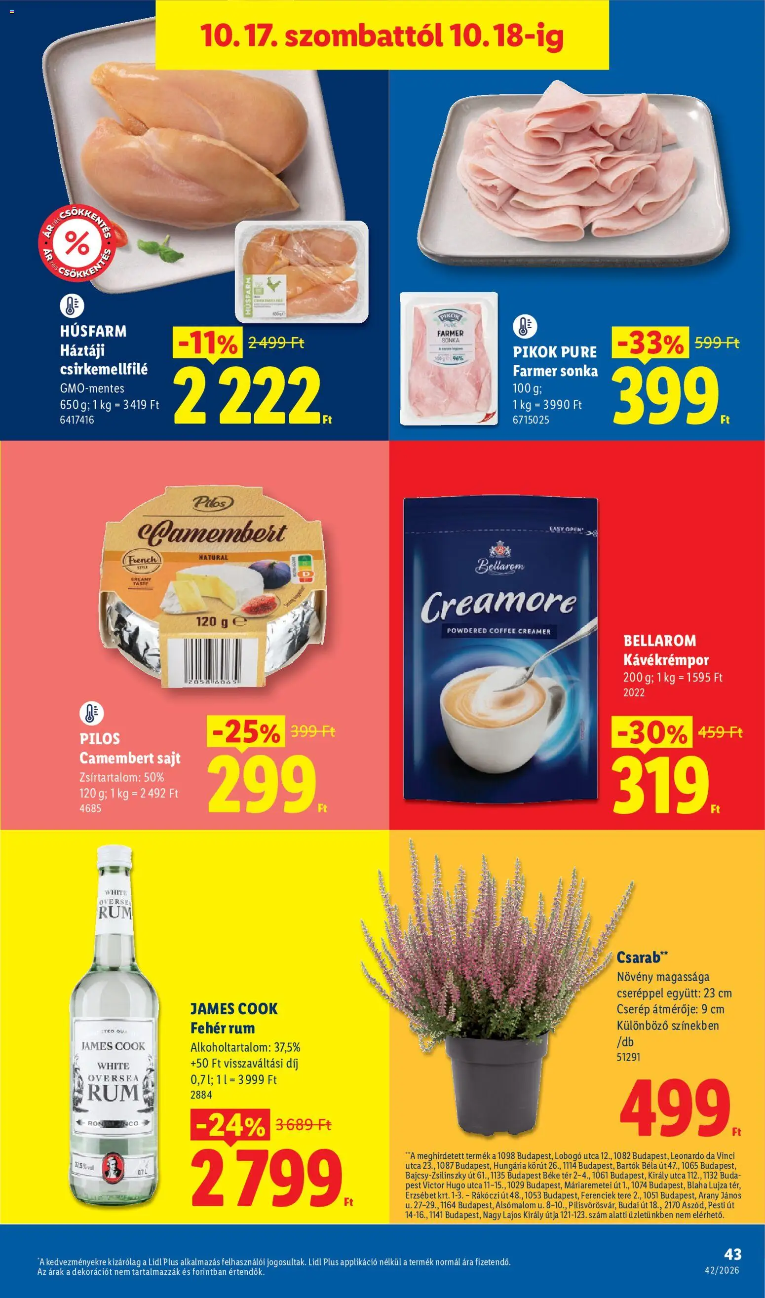 Lidl akciós ujság - amely érvényes a következő dátumtól: 2026.10.15. | Oldal: 43
