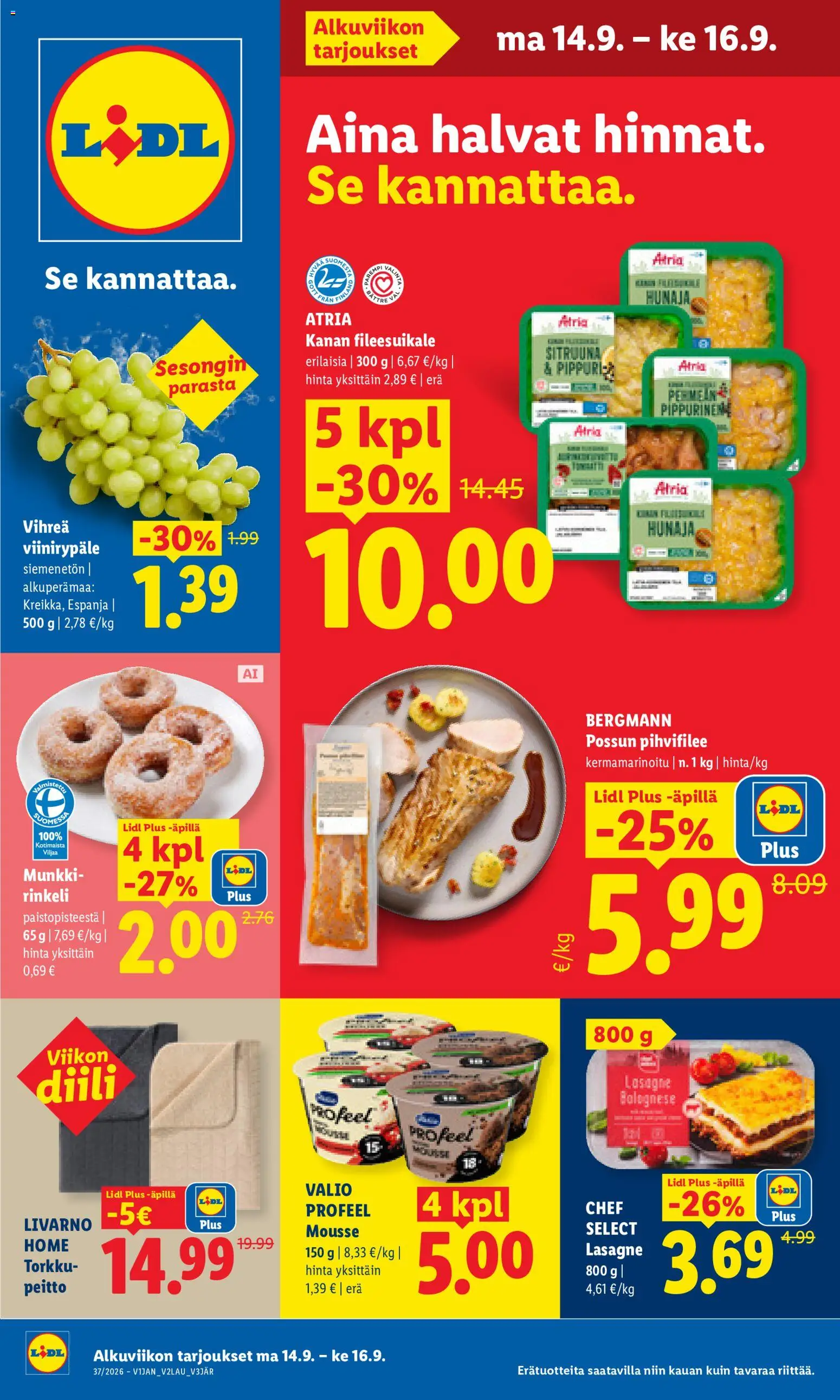 Lidl tarjoukset - Helsinki – voimassa 14/09/2026 alkaen | Sivu: 1