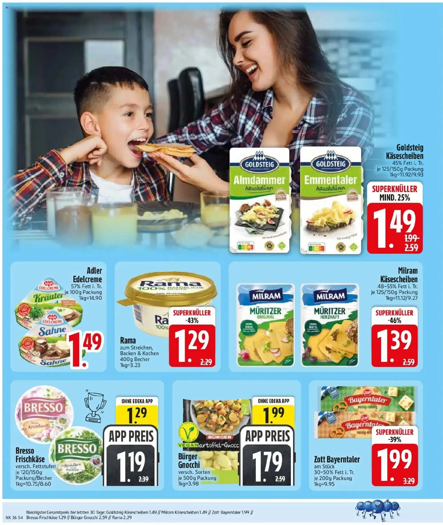 Edeka prospekt Monheim – gültig ab 21.06.2026 | Seite: 8 | Produkte: Margarine, Burger, Bresso, Frischkase