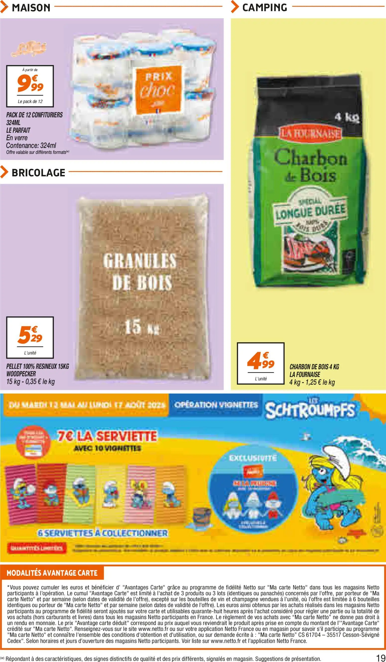 {H1} | Page: 19 | Produits: Granules de bois, Camping, Prise, Vin