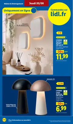 LIDL - Prévisualisation de LIVARNO Lampe de bureau LED sans fil, Usage intérieur et extérieur. L'unité au choix. valide à partir de 20/08/2026 | Page: 6 | Produits: Bureau, Lampe, Livarno, Lampe de bureau