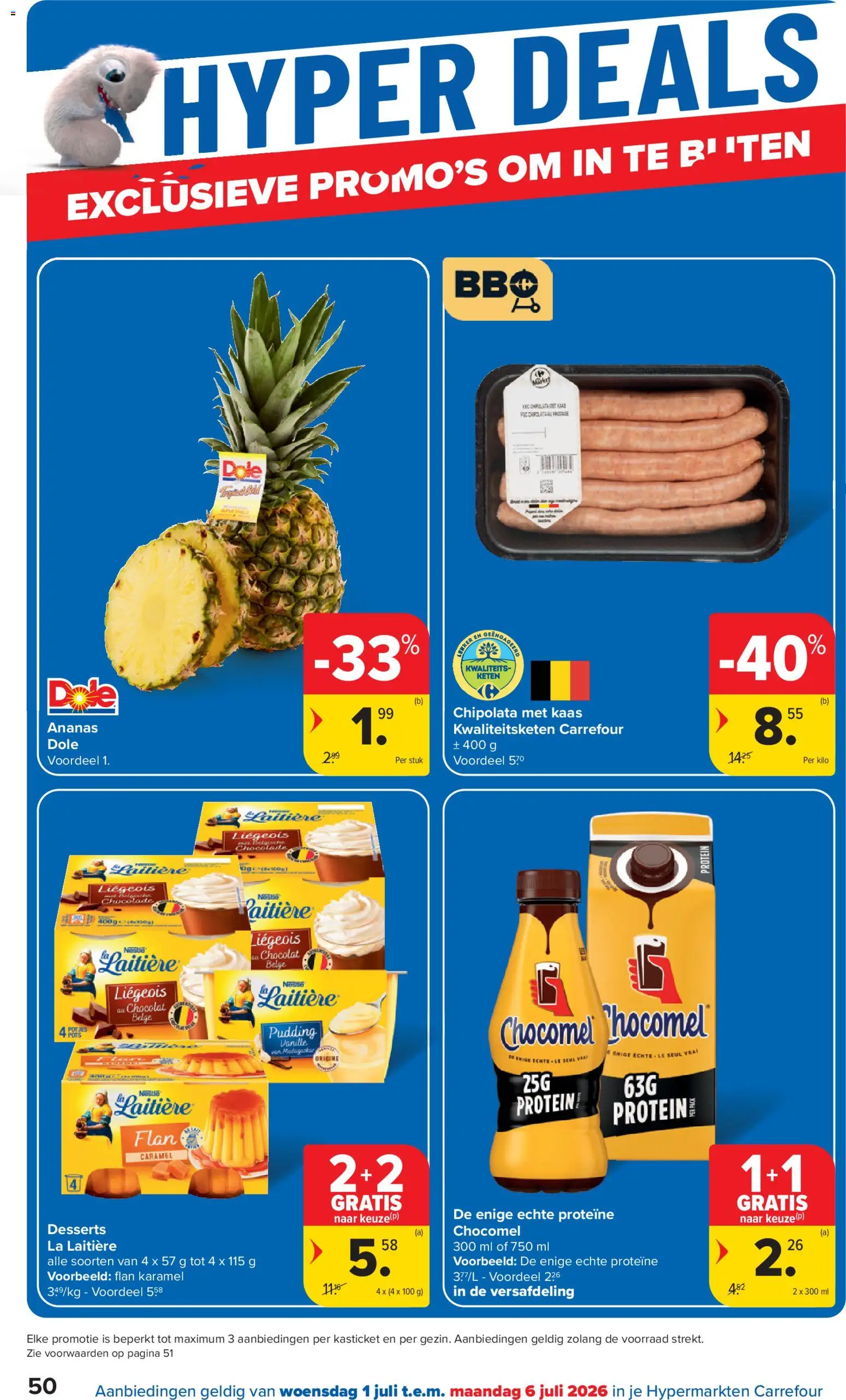 {H1} | Pagina: 50 | Producten: Pudding, La, Proteïne, Chocolade