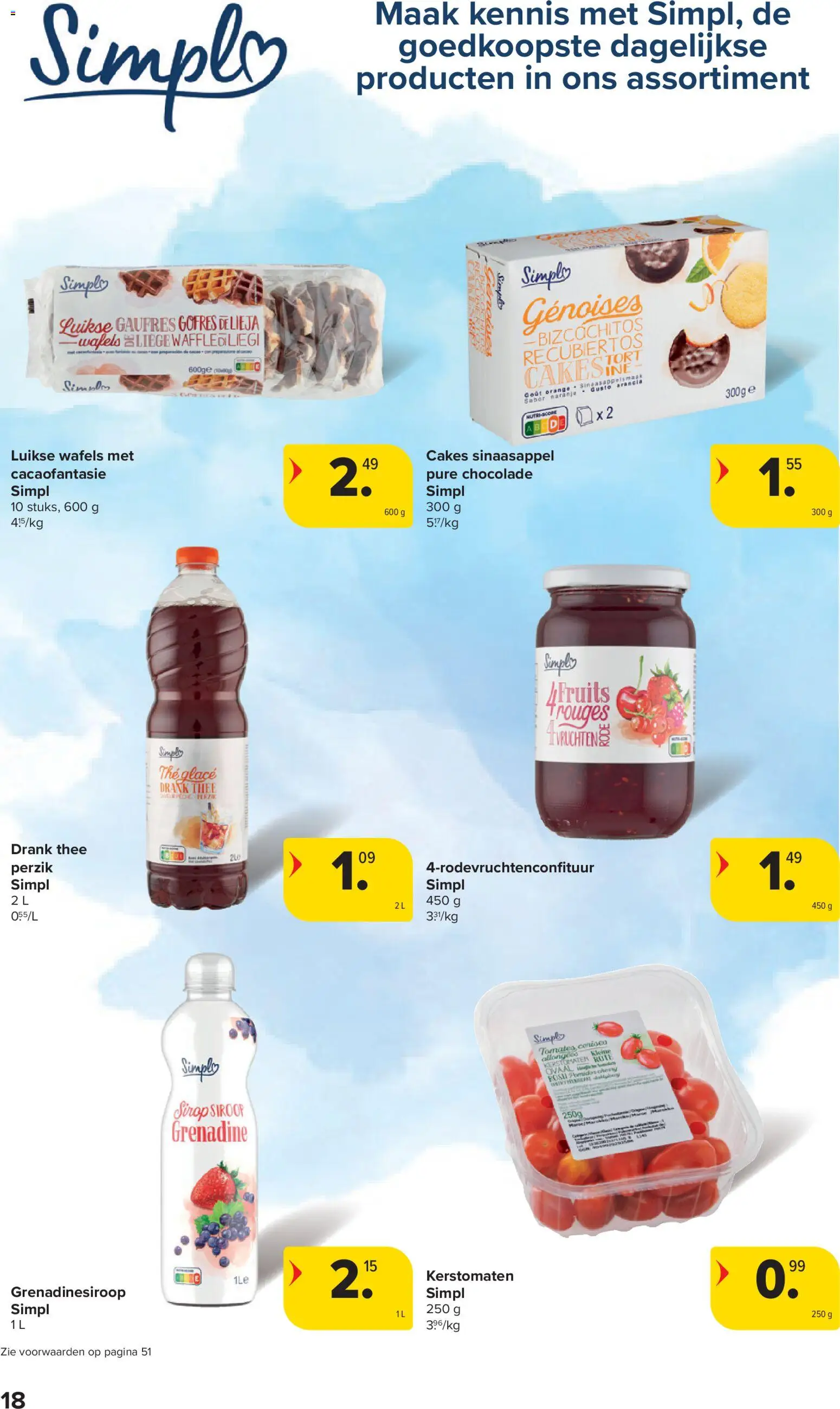 {H1} | Pagina: 18 | Producten: Thee, Jam, Siroop, Chocolade