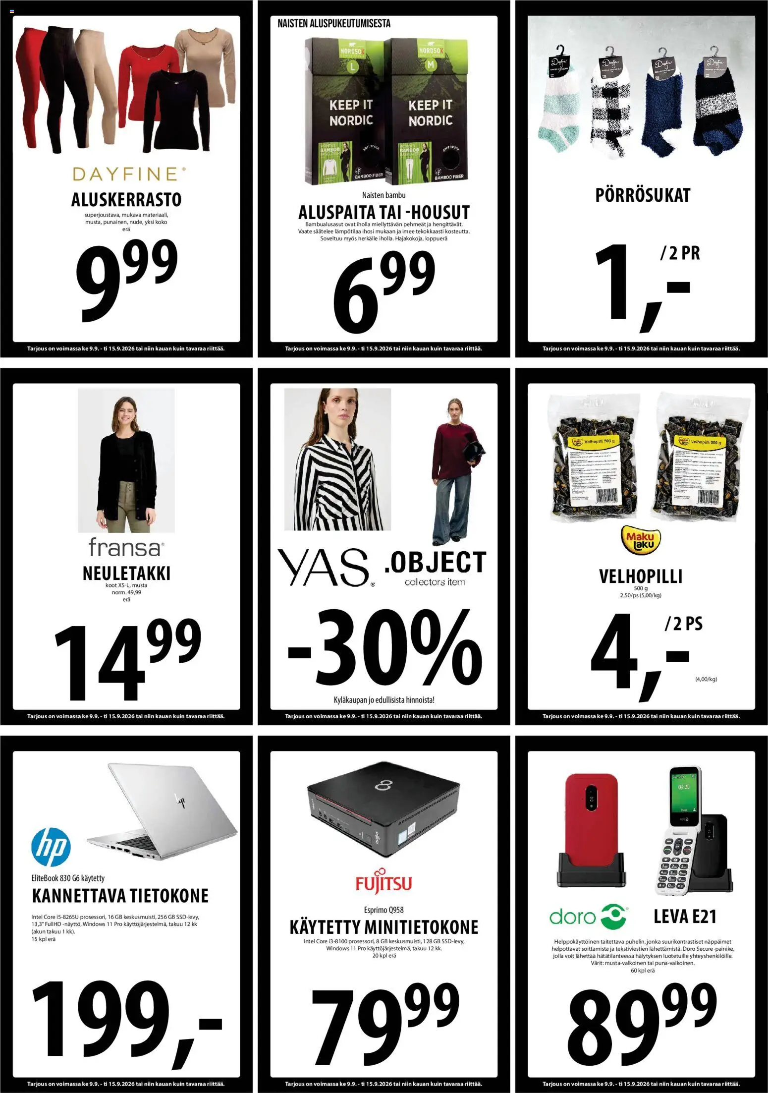 Tuuri tarjoukset – voimassa 09/09/2026 alkaen | Sivu: 14 | Tuotteet: Neuletakki, Housut, Tietokone