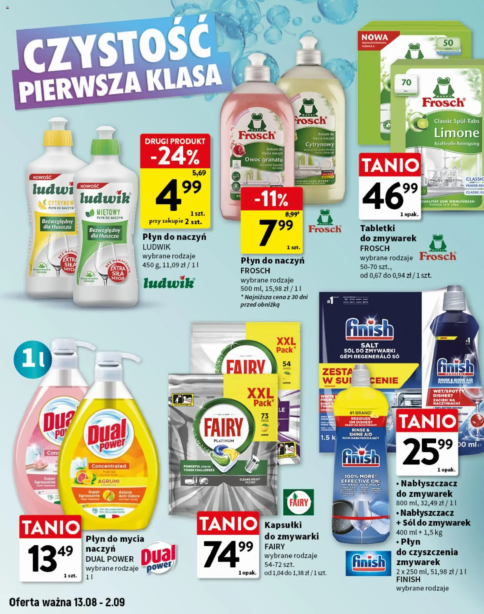 Intermarche gazetka - Świeżość pierwsza klasa od 13.08.2026 | Strona: 10 | Produkty: Sól do zmywarek, Sól do zmywarki, Owoc granatu, Finish