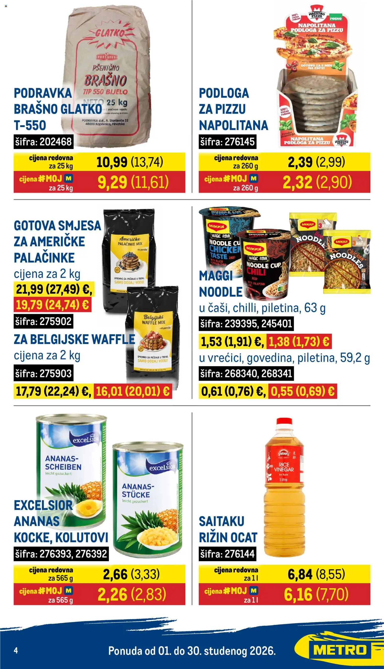Metro katalog | vrijedi od 01.11.2026 | Stranica: 4 | Proizvodi: Sushi, Brašno, Noodle, Rižin ocat