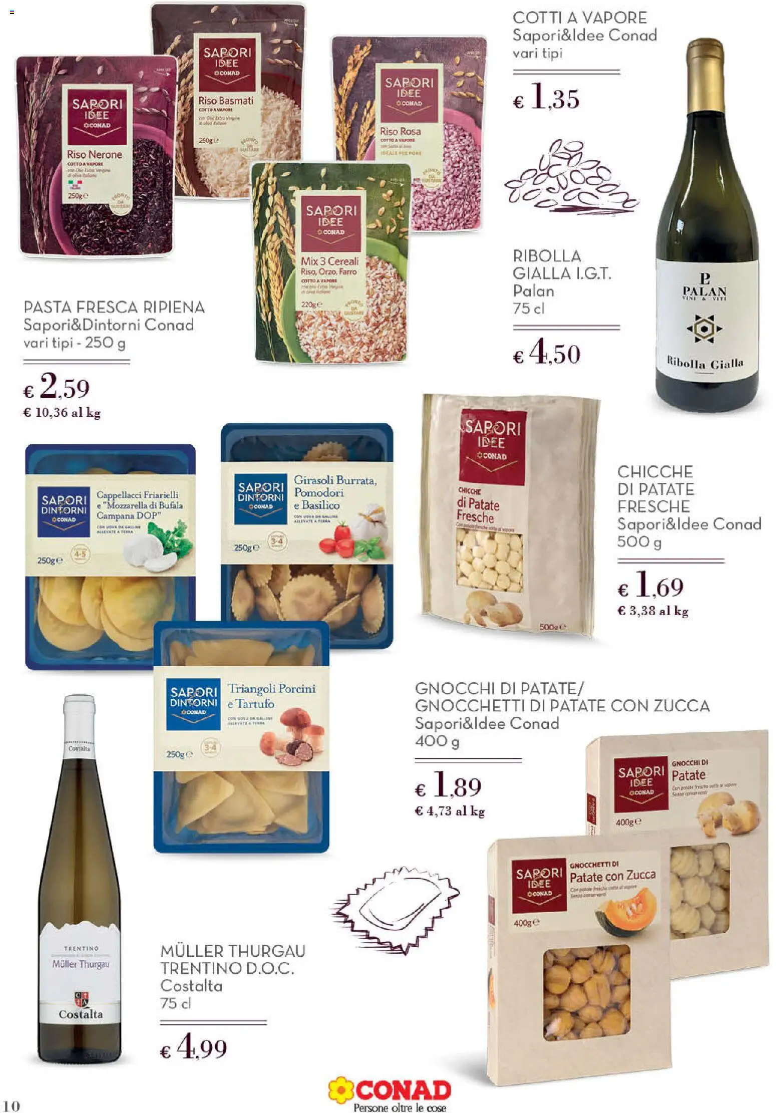 Volantino Conad del 09/09/2026 | Pagina: 10 | Prodotti: Riso Basmati, Riso, Cereali, Gnocchetti