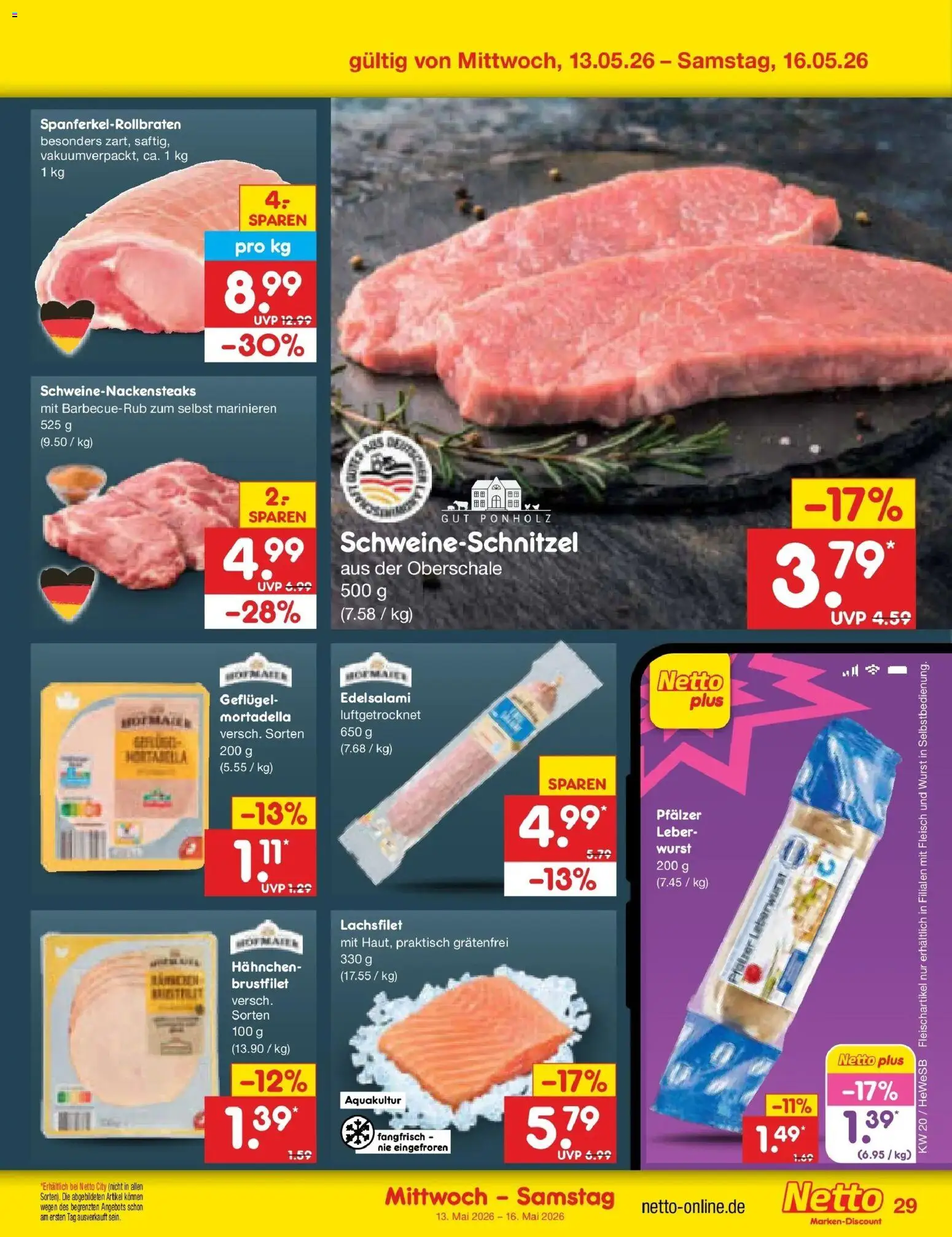 Netto Marken-Discount Prospekt Hamburg	 – gültig ab 10.05.2026 | Seite: 38 | Produkte: Hahnchen, Wurst, Fleisch