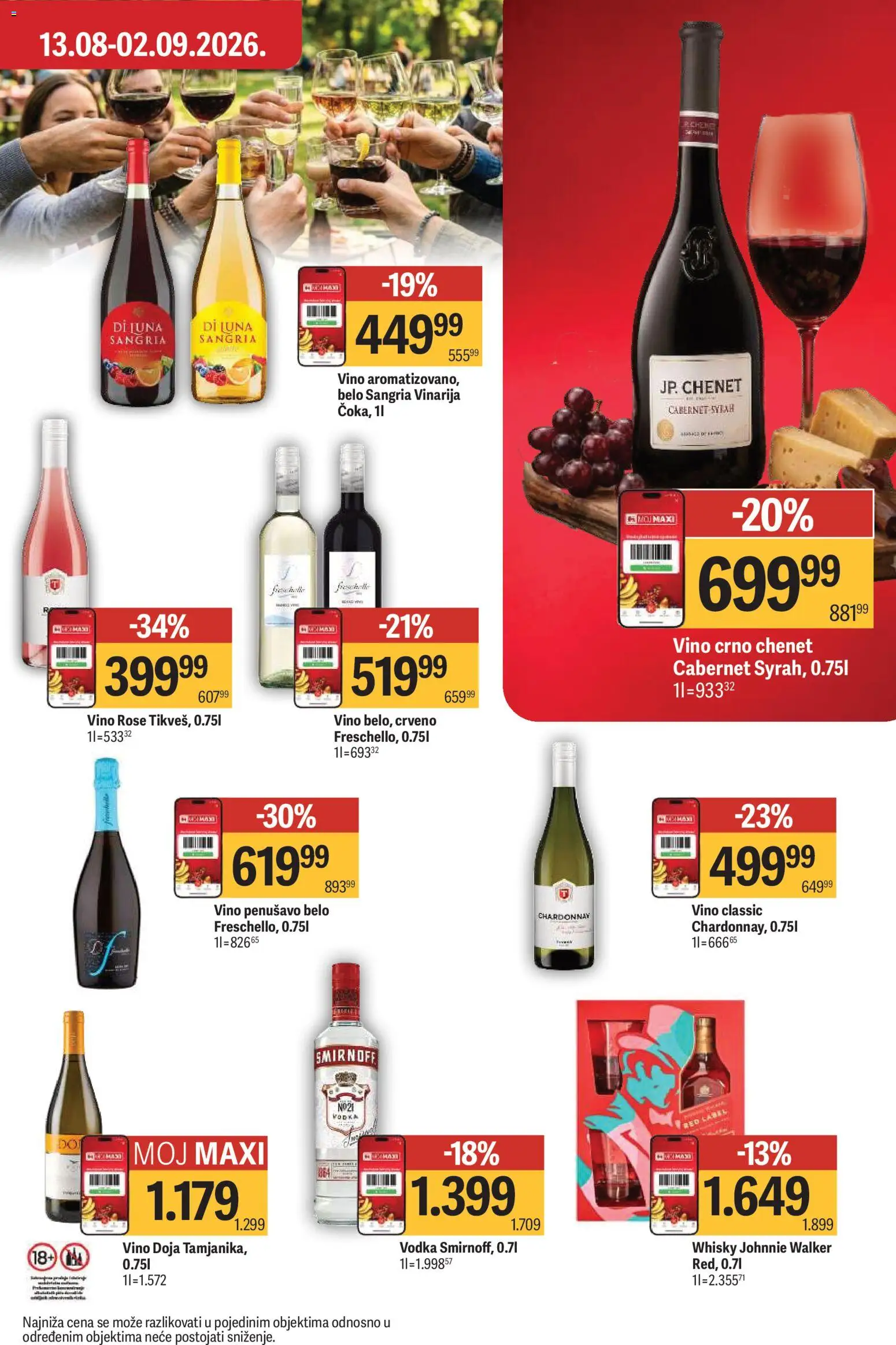 Maxi katalog - važi od 13.08.2026 | Strana: 47 | Proizvode: Chardonnay, Vodka, Vino