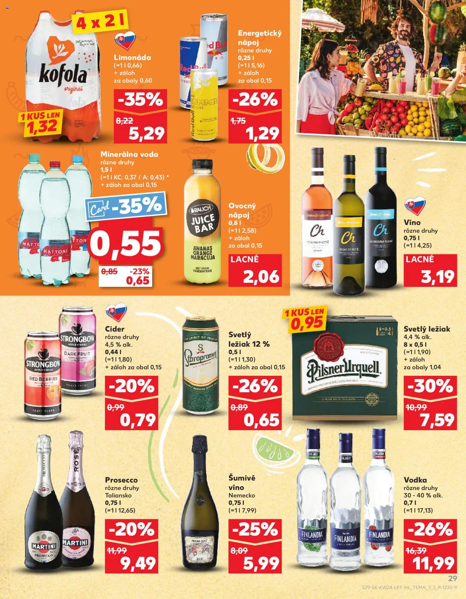 Nové Kaufland akcie – leták je platný od 11.06.2026 | Strana: 29 | Produkty: Red Bull, Mattoni, Voda, Minerálna voda