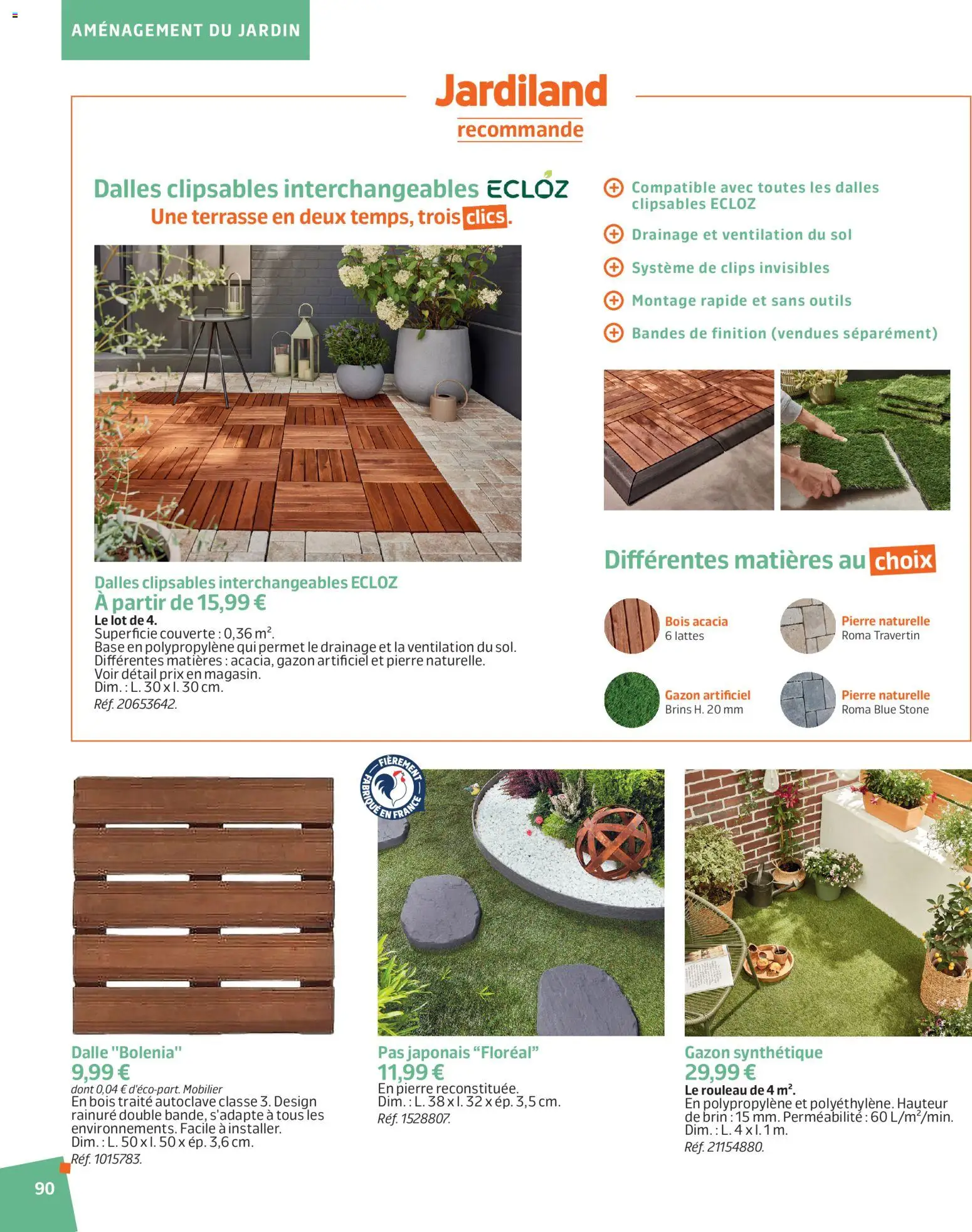 {H1} | Page: 90 | Produits: Base, Gazon artificiel, Outils, Gazon synthétique