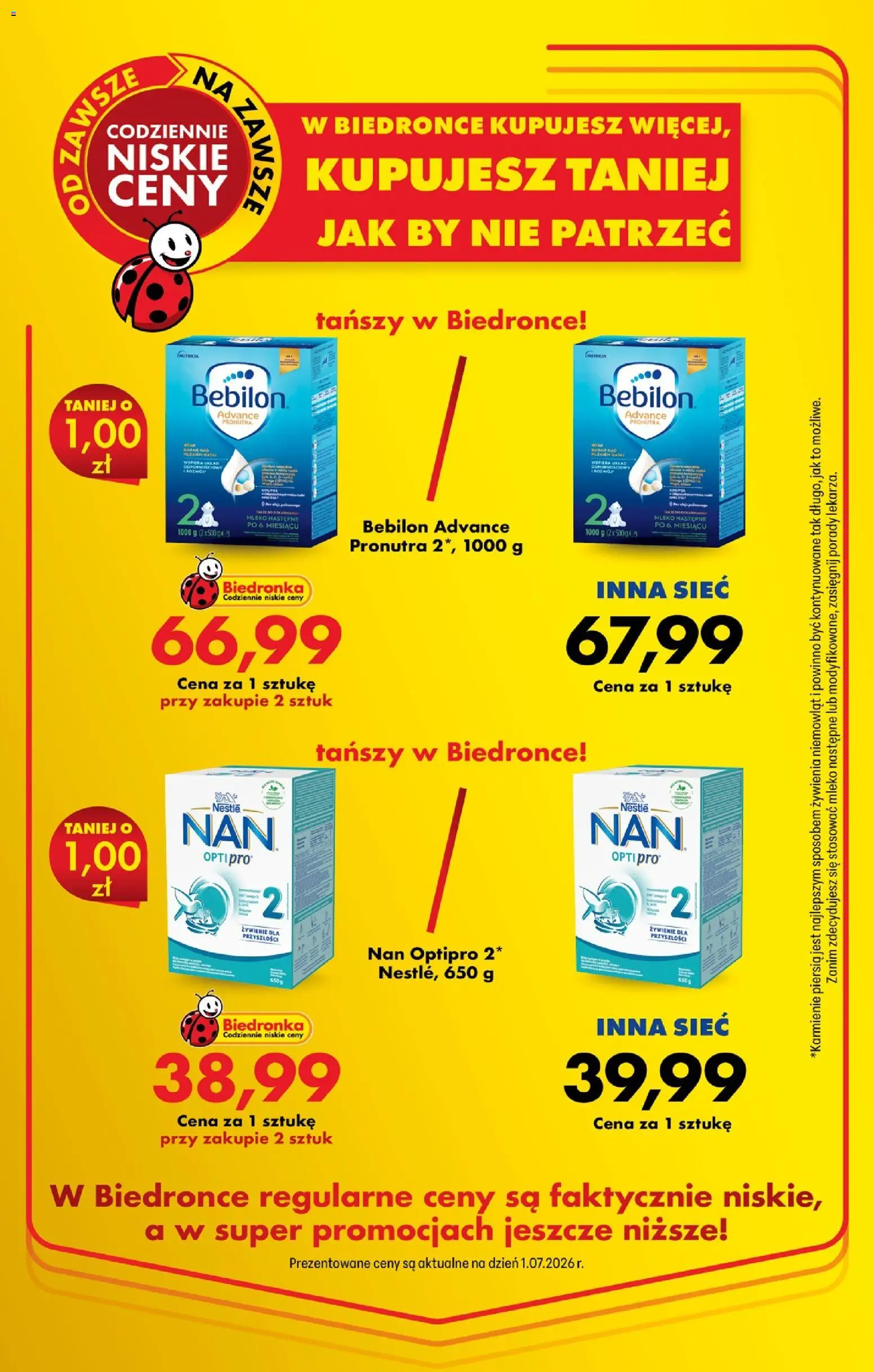 Biedronka gazetka - Niższe ceny regularne od 02.07.2026 | Strona: 10 | Produkty: Mleko
