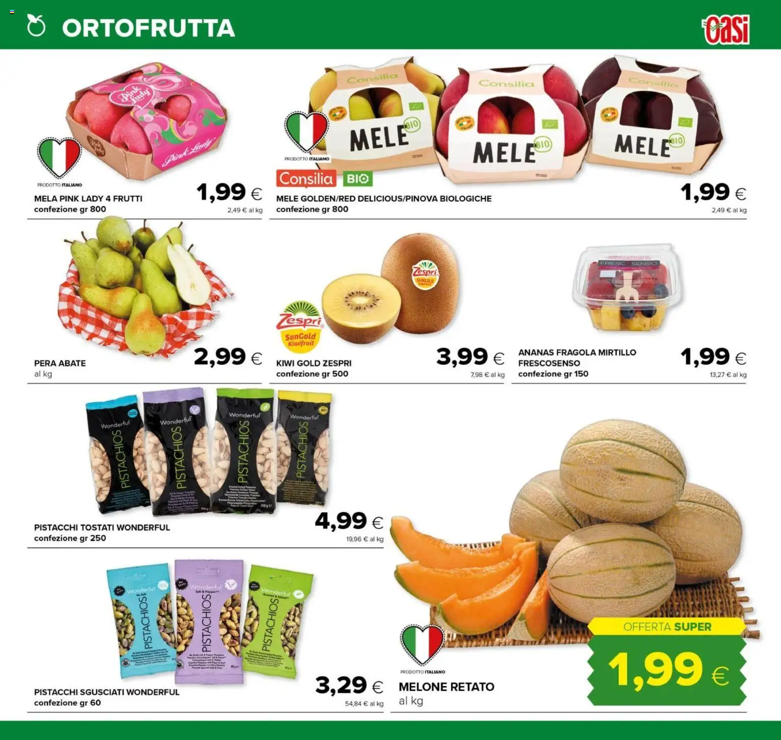 Volantino Oasi del 07.05.2026 | Pagina: 7 | Prodotti: Mele, Kiwi, Ananas, Pistacchi