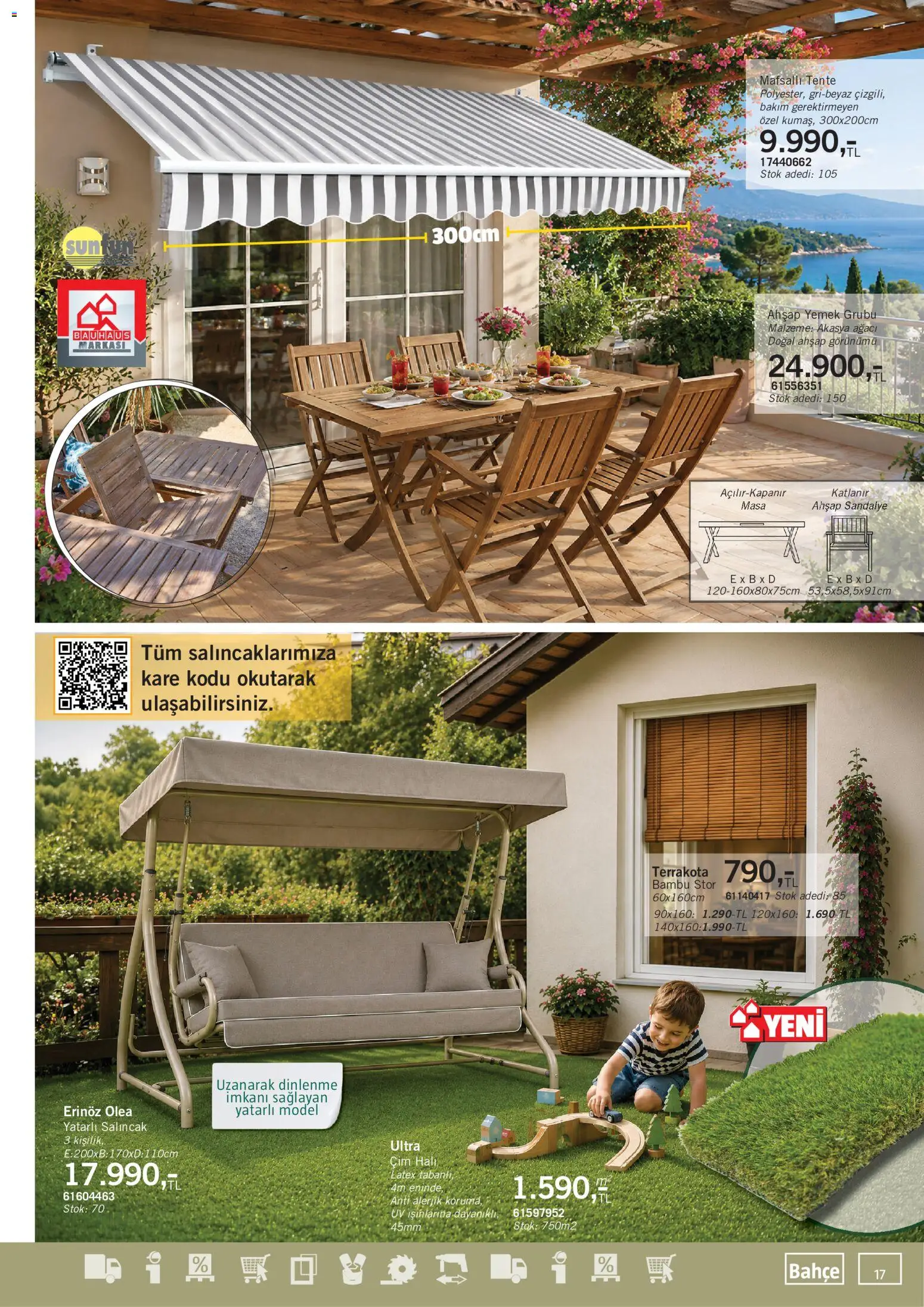 Bauhaus Katalog - 13.06.2026 tarihinden itibaren geçerlidir | Sayfa: 17 | Ürünler: Masa, Sandalye, Halı