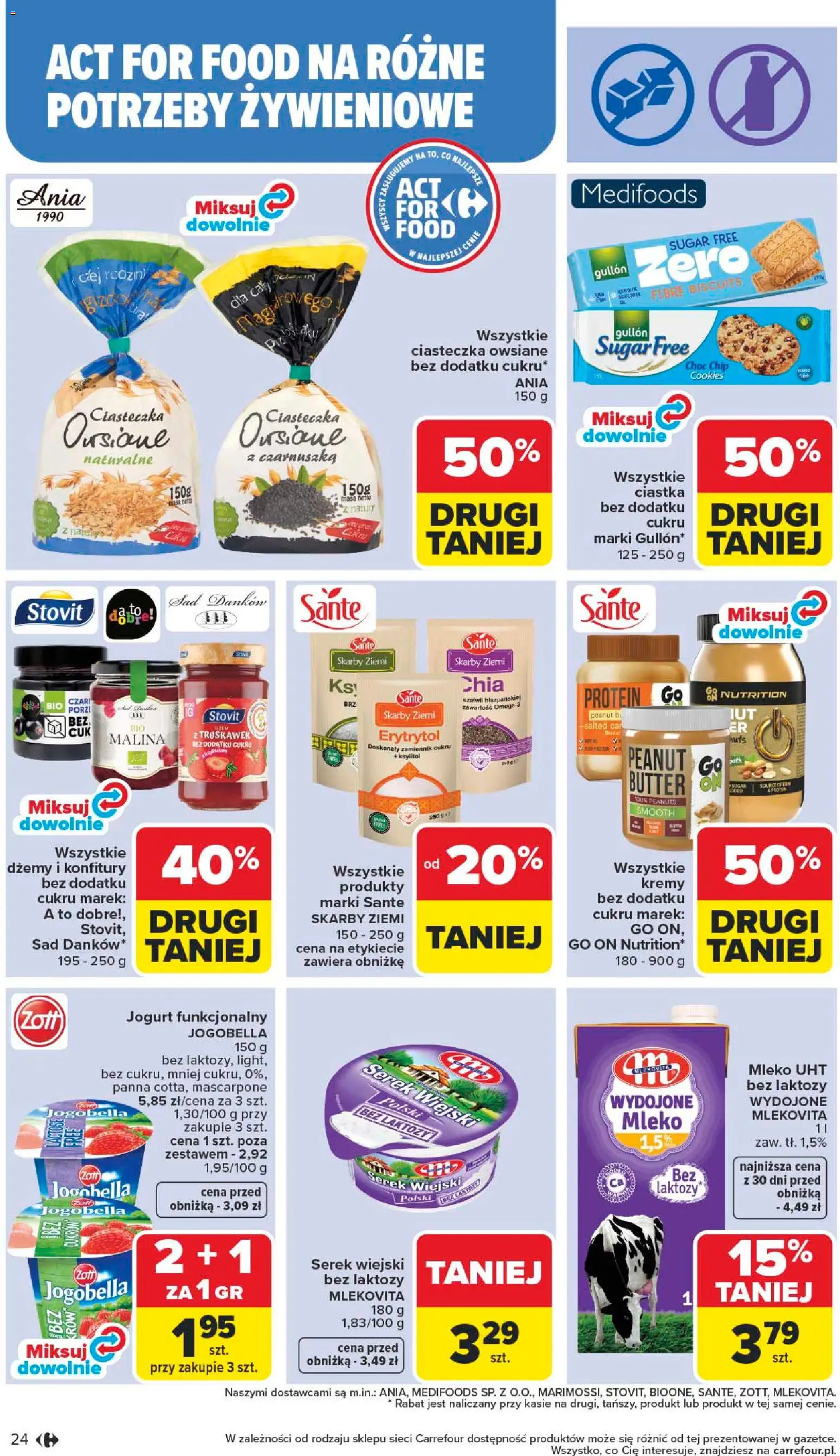 Carrefour gazetka od 25.05.2026 | Strona: 26 | Produkty: Erytrytol, Ksylitol, Jogurt, Ciasteczka