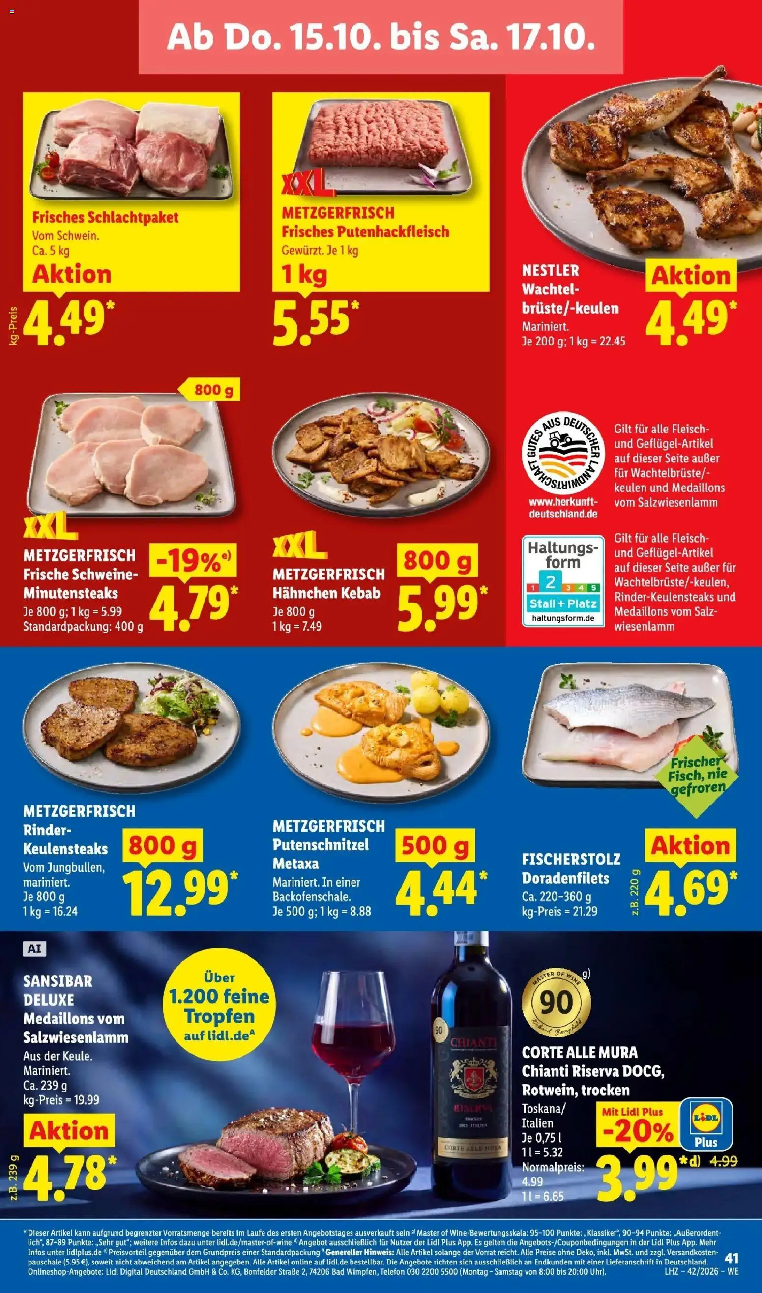 Lidl Prospekt Plettenberg (ab 12.10.2026) zum Blättern » Angebote | Seite: 63 | Produkte: Hahnchen, Metaxa, Putenschnitzel, Fleisch