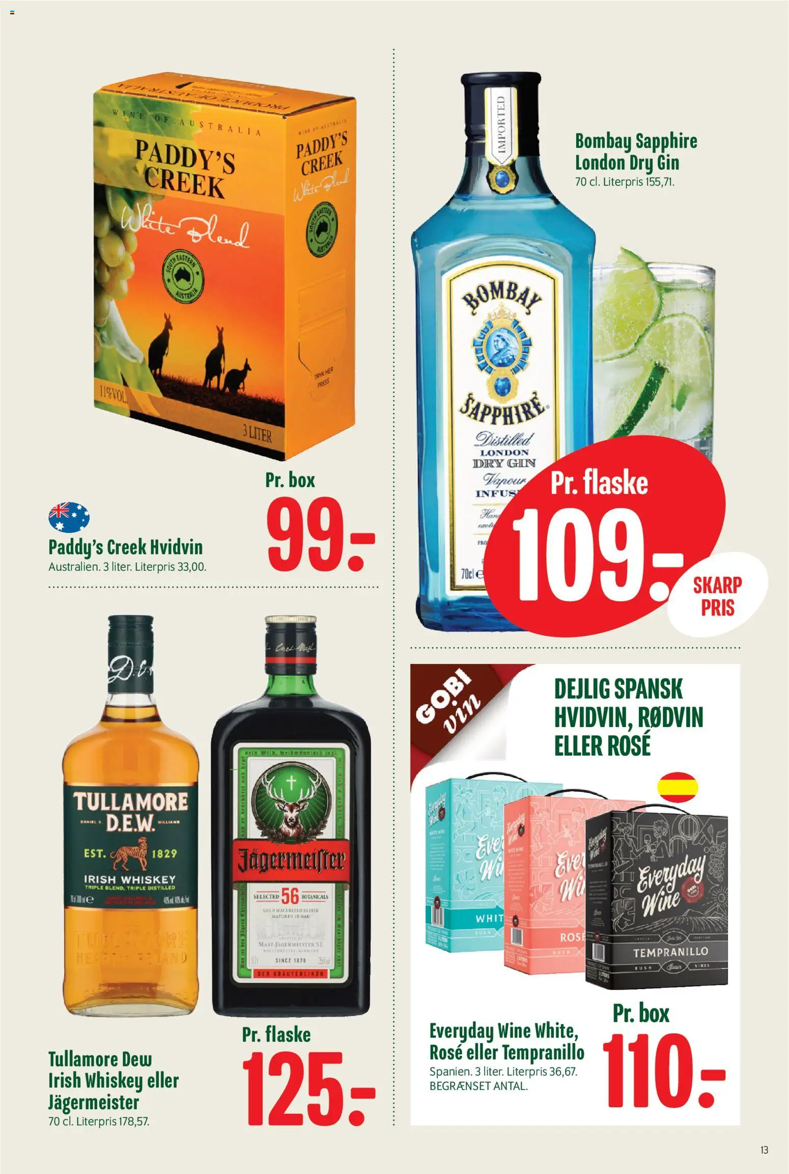 Min Købmand tilbudsavis – gyldig fra 28/08/2026 | Side: 14 | Produkter: Gin, Hvidvin, Rødvin