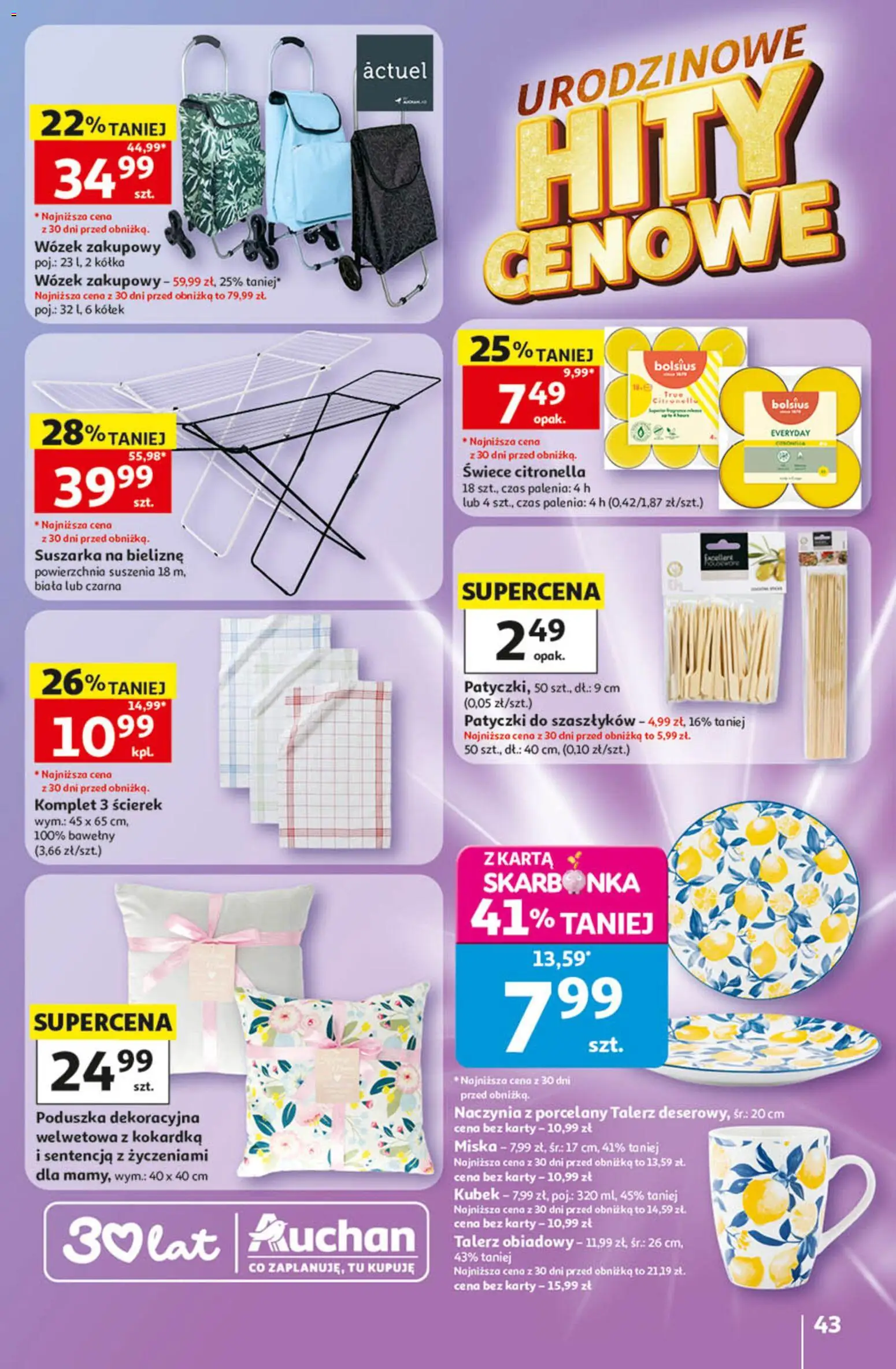 Auchan gazetka - 30 Lat Hipermarket od 14.05.2026 | Strona: 43