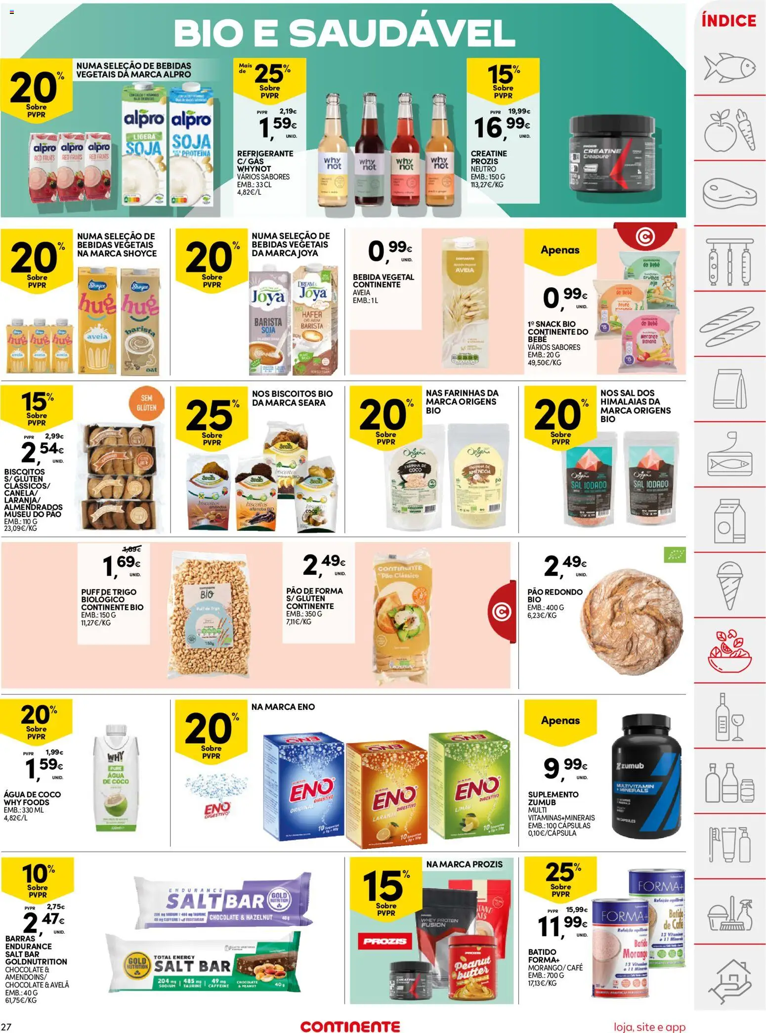 Continente folheto │ válido de 05.05.2026 | Página: 27 | Produtos: Soja, Aveia, Sal, Pão