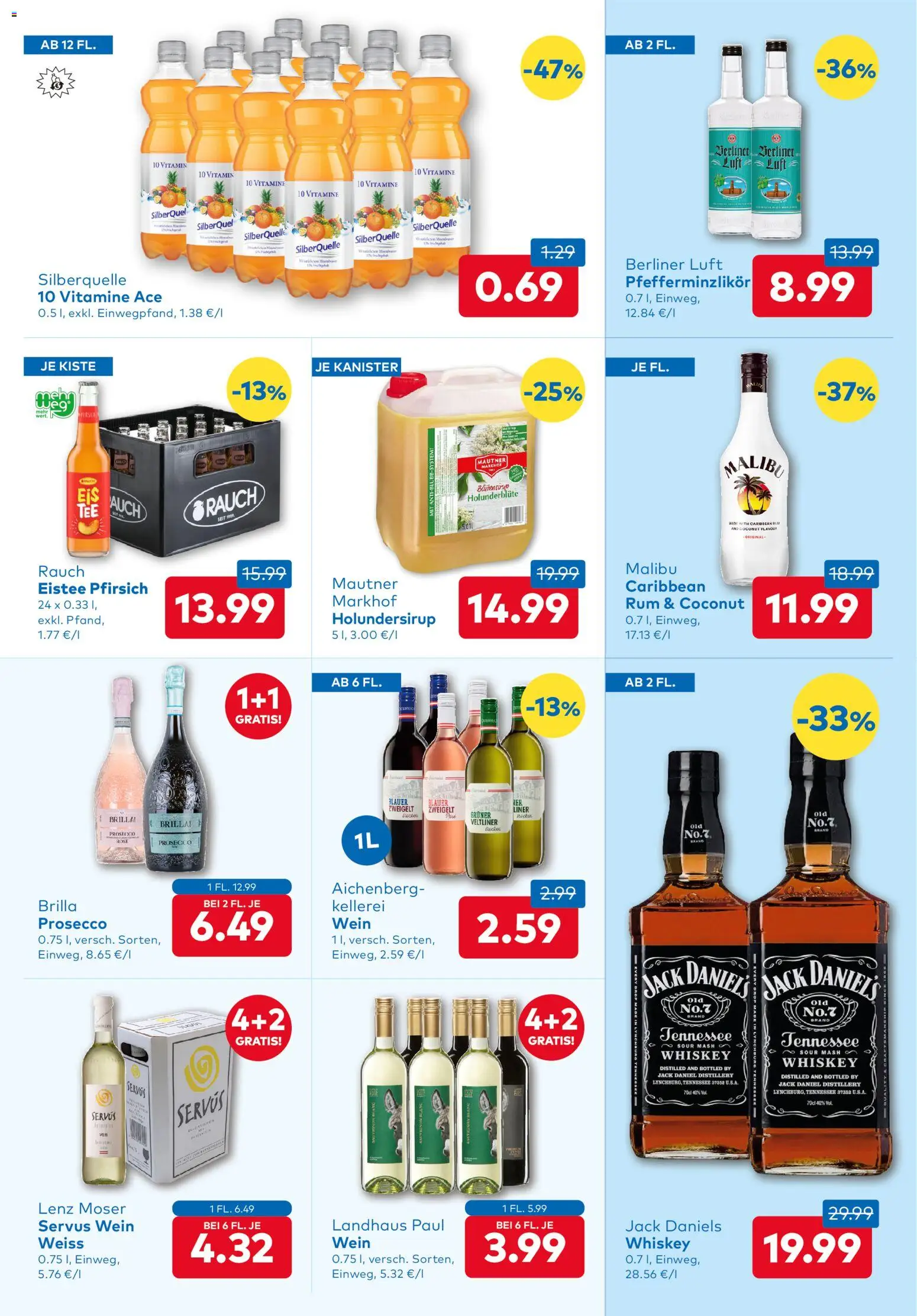 T&G Flugblatt gültig ab 03.06.2026 | Seite: 7 | Produkte: Whiskey, Pfirsich, Wein