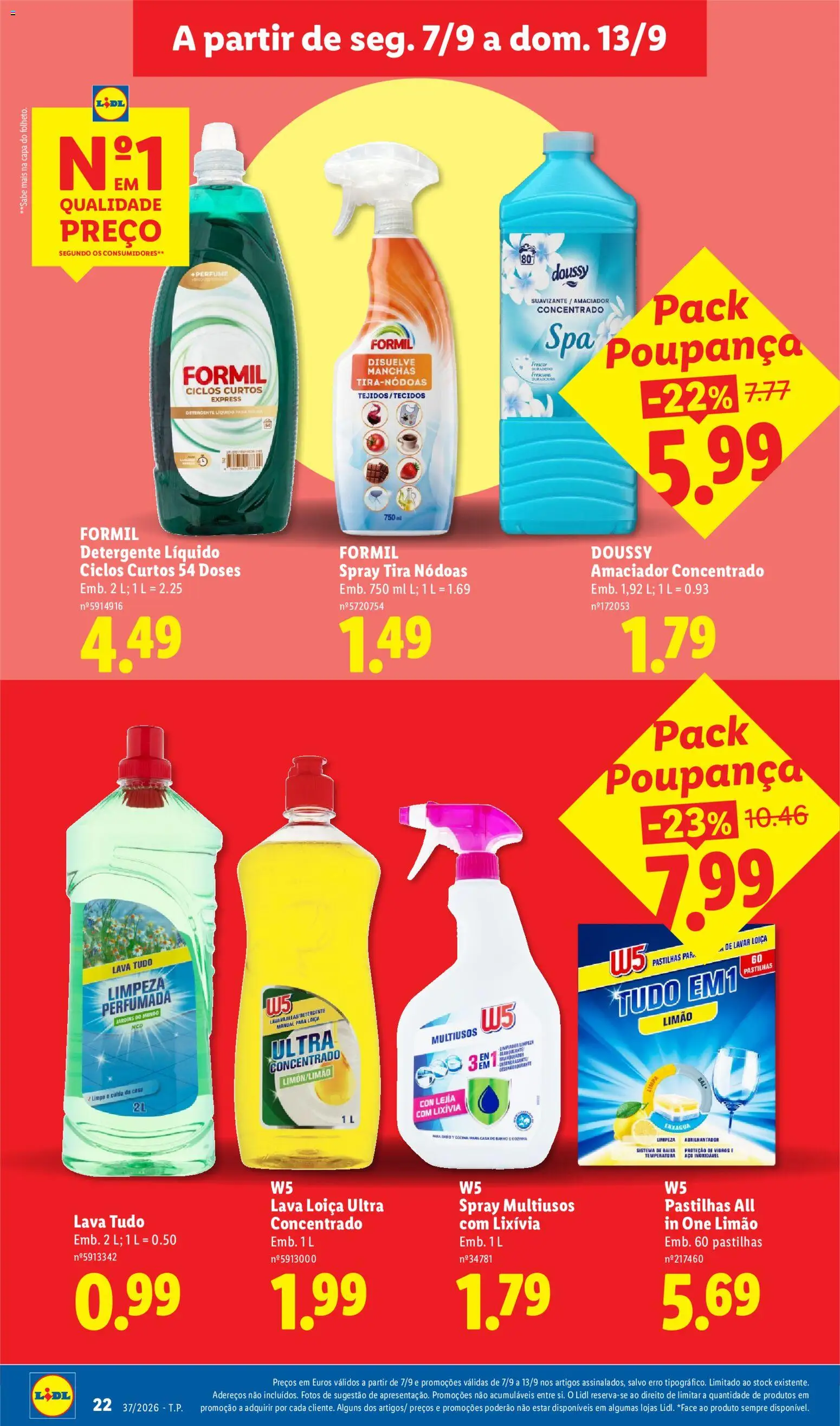 Lidl Promoções Semanais │ válido de 07/09/2026 | Página: 24 | Produtos: Lava loiça, Máquina de lavar, Abrilhantador, Detergente