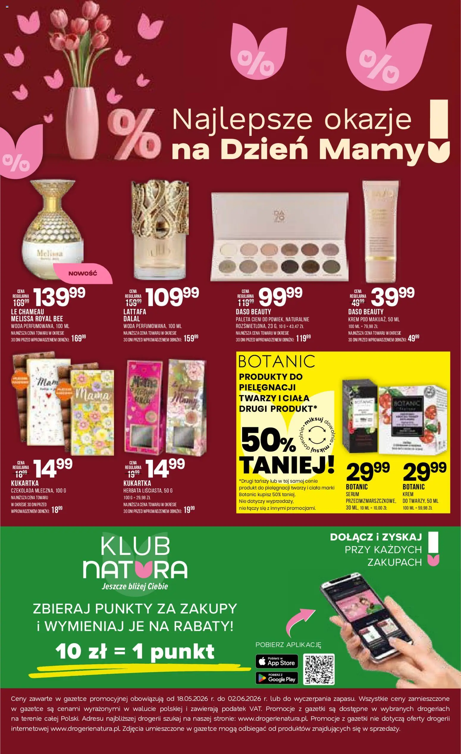 Drogerie Natura gazetka od 18.05.2026 | Strona: 20 | Produkty: Czekolada, Herbata, Krem, Woda