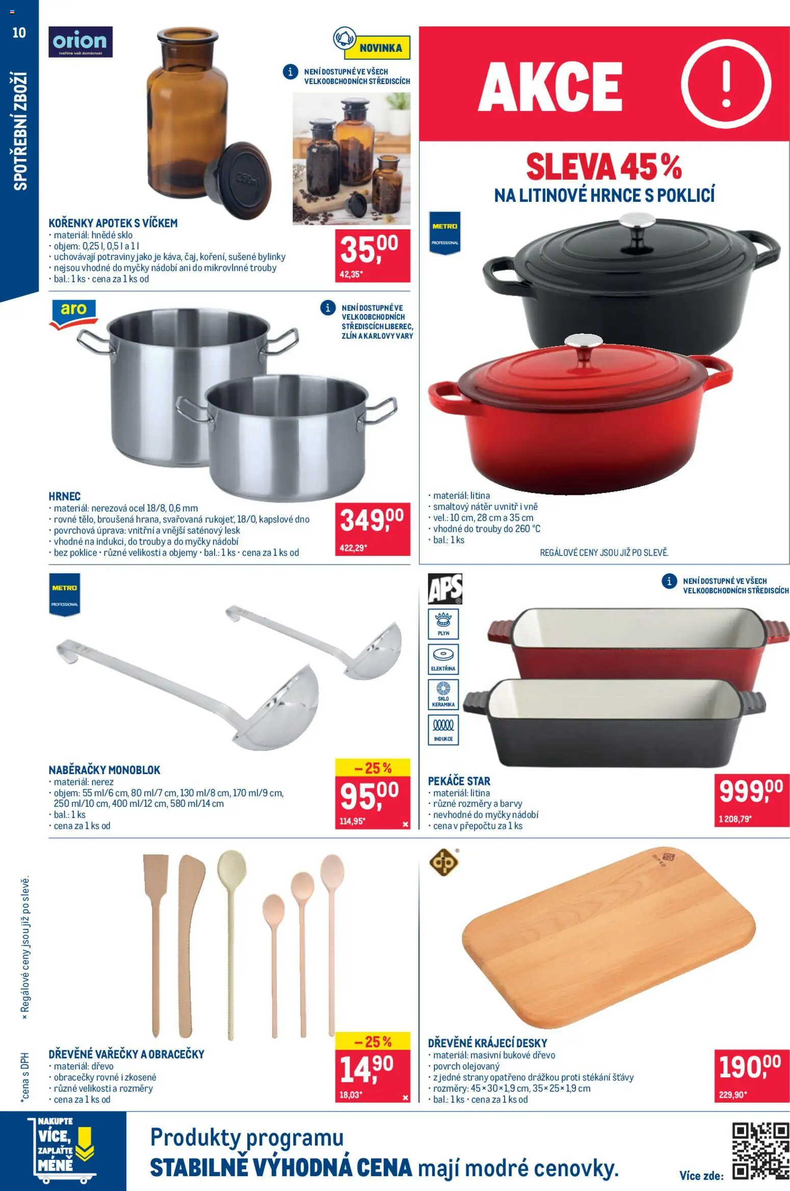 Makro leták - Nepotravinové zboží od 26.08.2026 | Strana: 10 | Produkty: Bylinky, Poklice, Hrnec, Desky