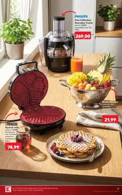 Ofertele Kaufland valabile de la 29.07.2026 | Pagină: 13 | Produse: Aparat vafe, Enginar, Storcător, Fructe