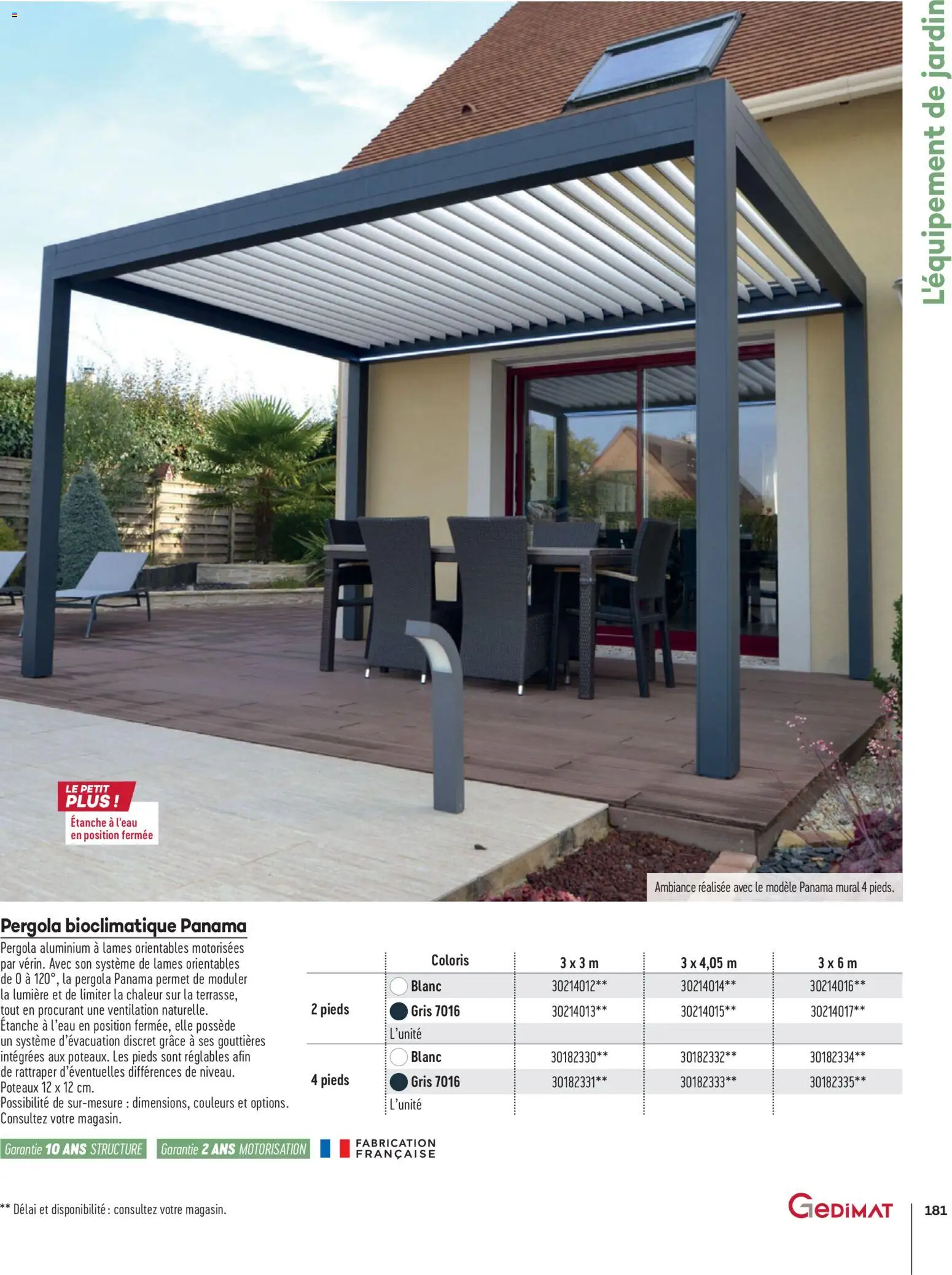 {H1} | Page: 181 | Produits: Pergola