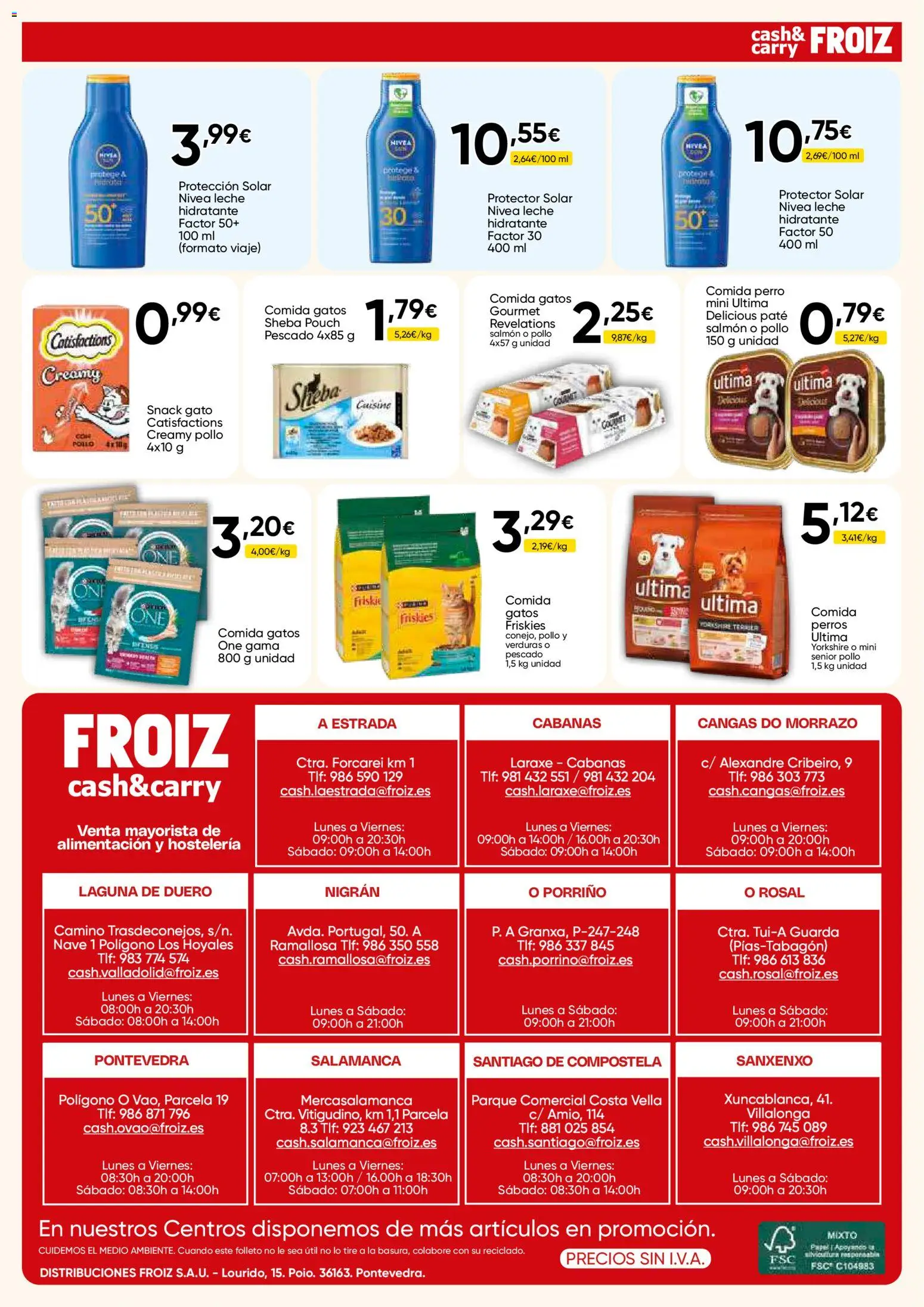 Froiz - Folleto Cash │ válido desde el 07/07/2026 | Página: 16 | Productos: Protector solar, Leche, Paté, Pescado