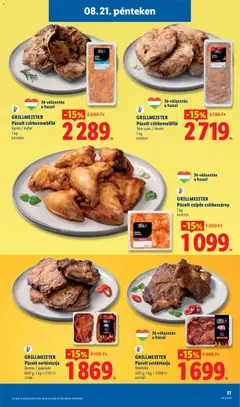 Lidl akciós újság - amely érvényes a következő dátumtól: 2026.08.19. | Oldal: 31 | Termékek: Sertéstarja, Grill, Csirkecombfile, Csirkemell